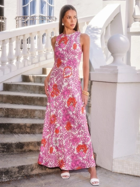 Art-Gallery Dani Maxi Dress in Retro Print