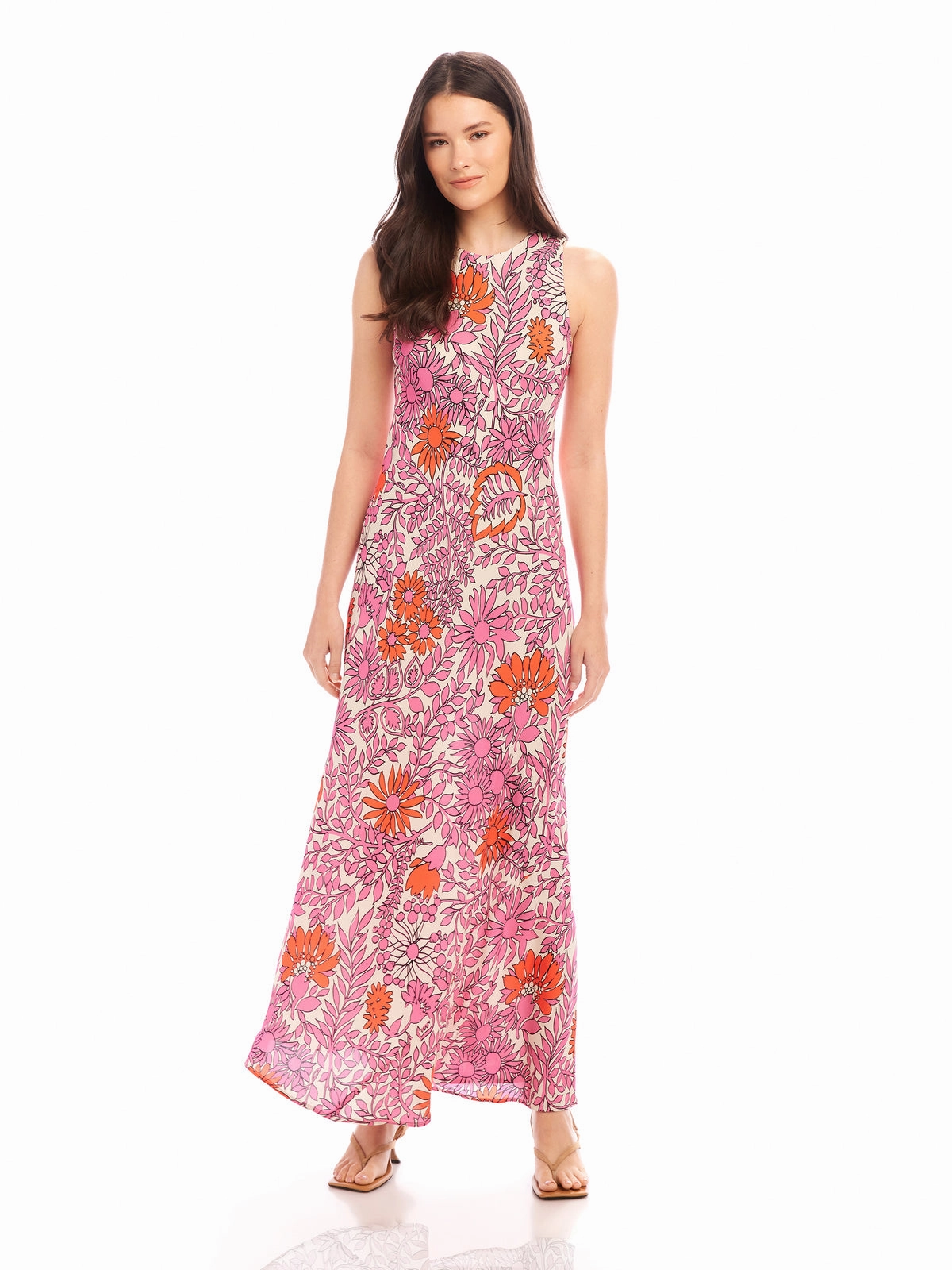 Dani Maxi Dress in Retro Print Bless Glow