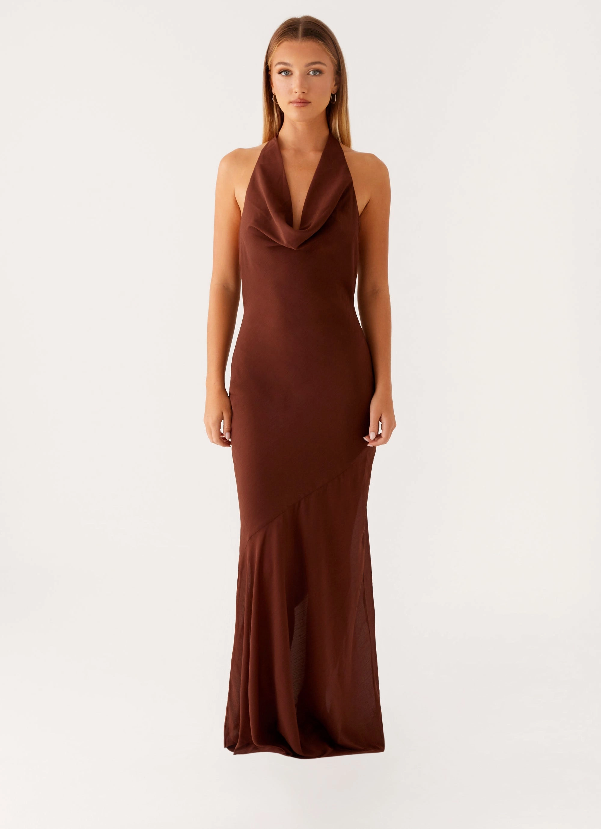 Sullivan Maxi Dress - Chocolate Gentle Texture