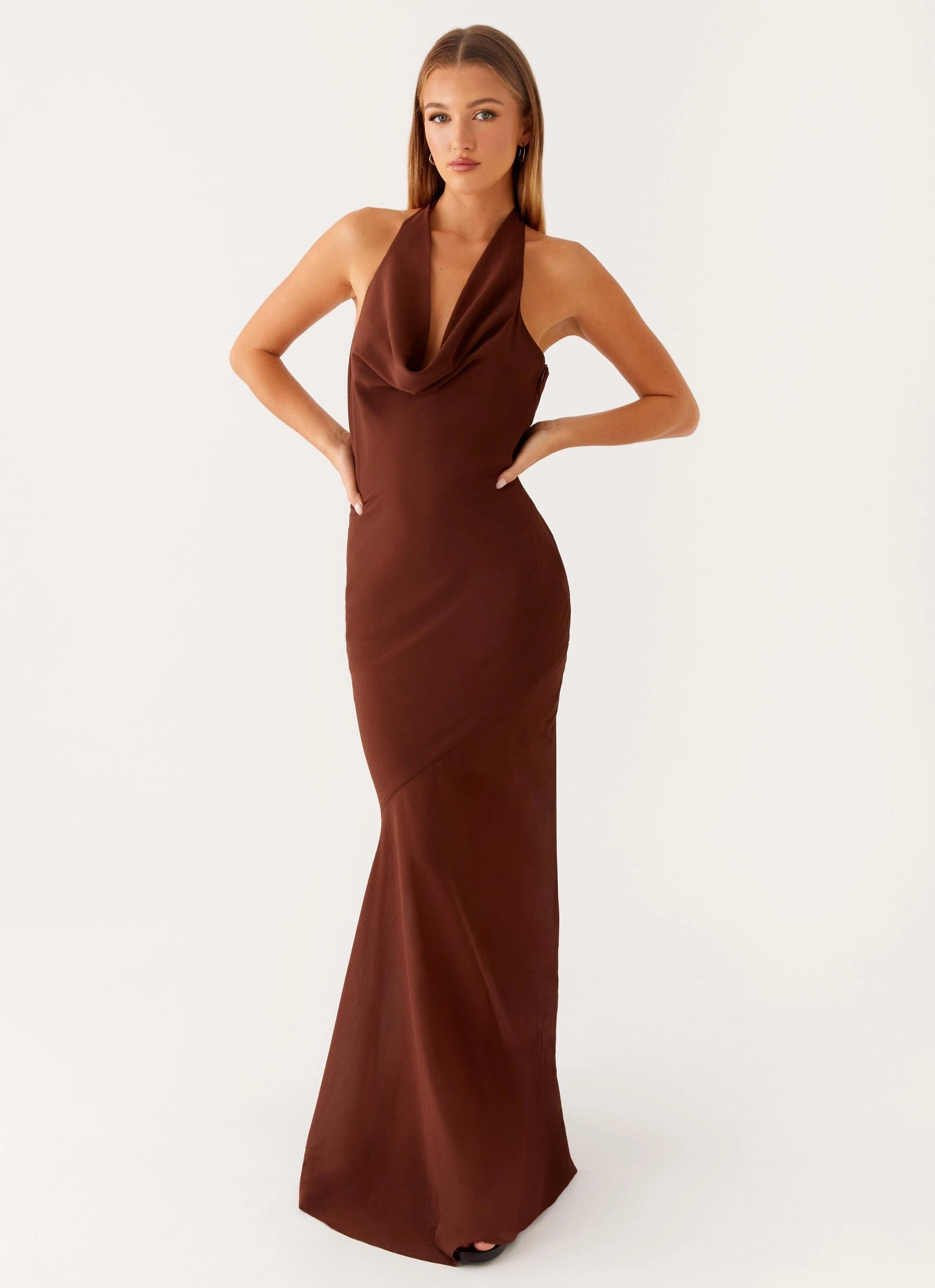 Long Sleeve Sullivan Maxi Dress - Chocolate