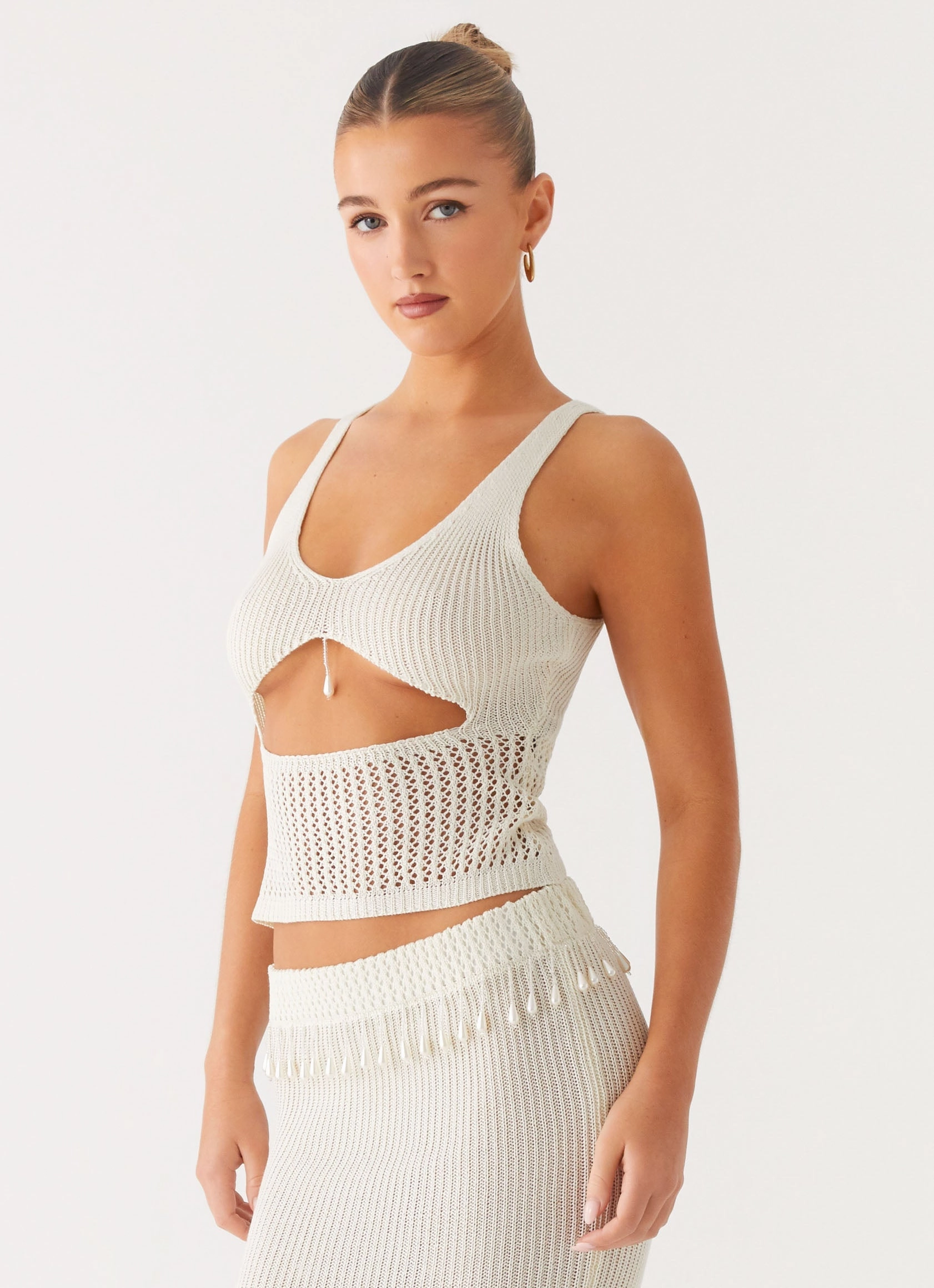 Signature Line Blogger Favorite Basilia Knit Top - Off White