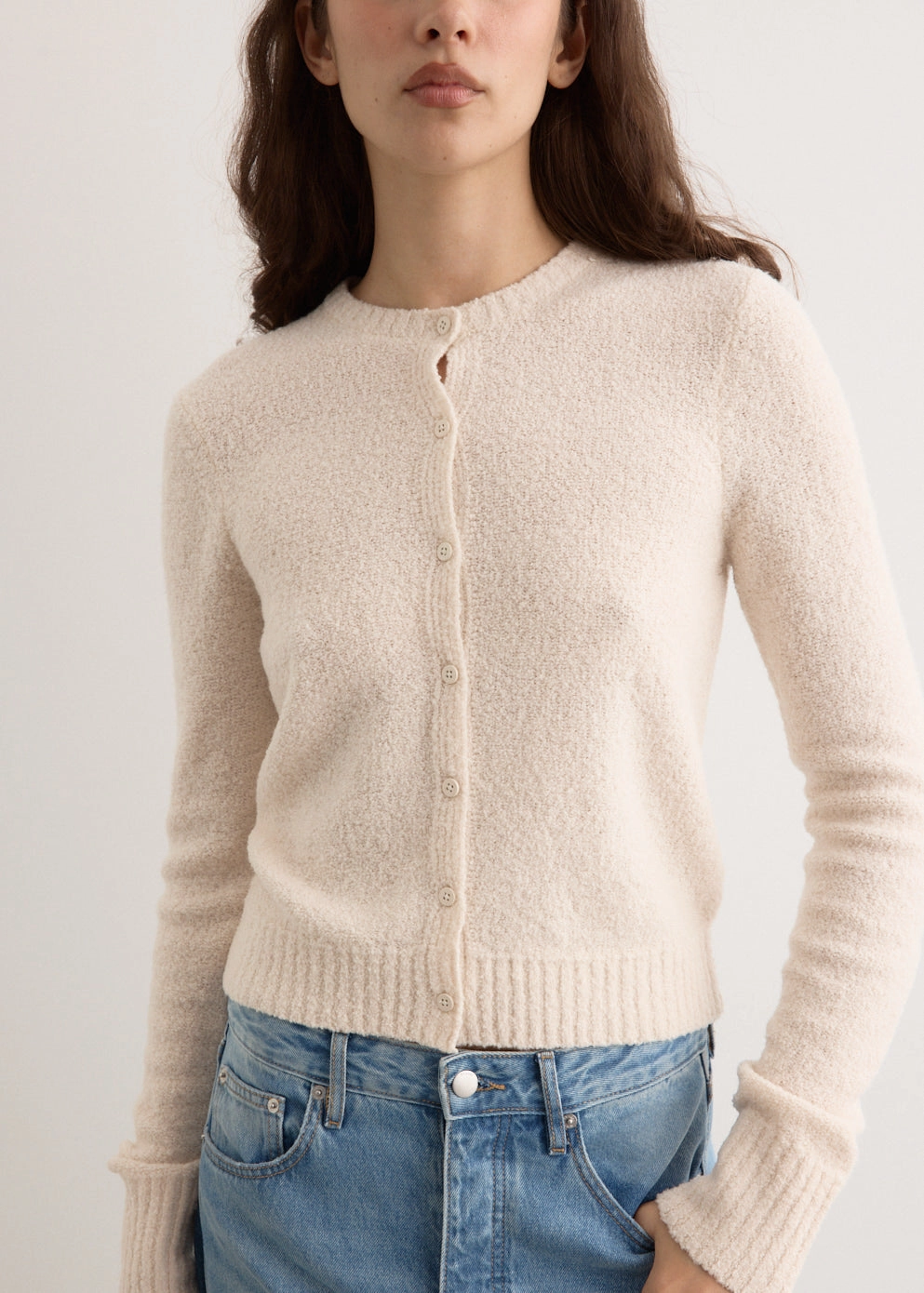 Boucle Wool Cardigan City Comforted NoSnag Surface