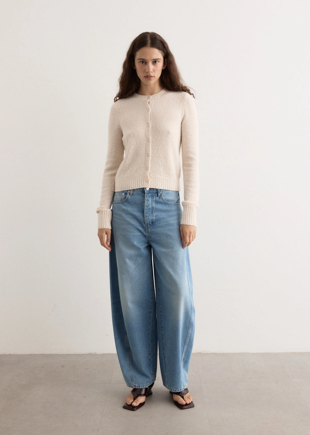 Boucle Wool Cardigan OdorResistant Finish