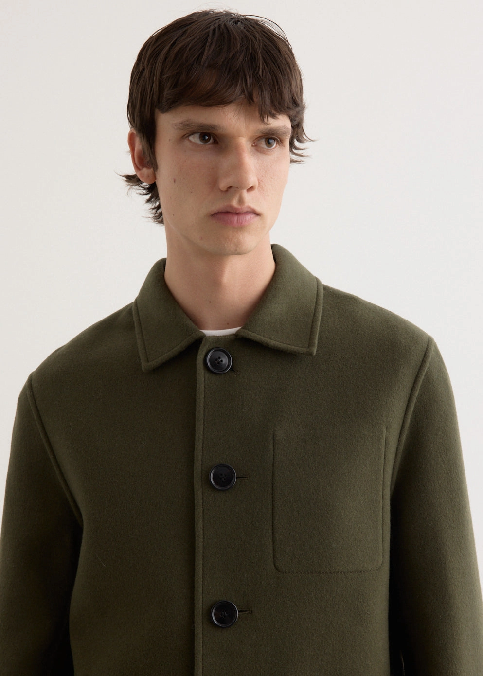 Boxy Buttoned Jacket Noise Free Movement