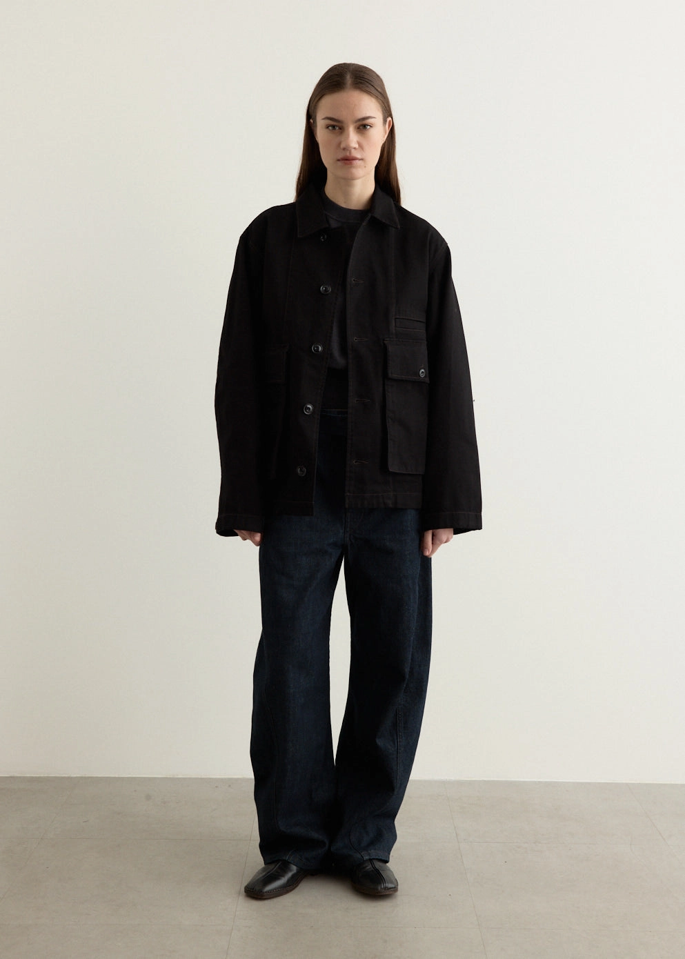 Heat Guard Low Profile Collar Design Boxy Jacket