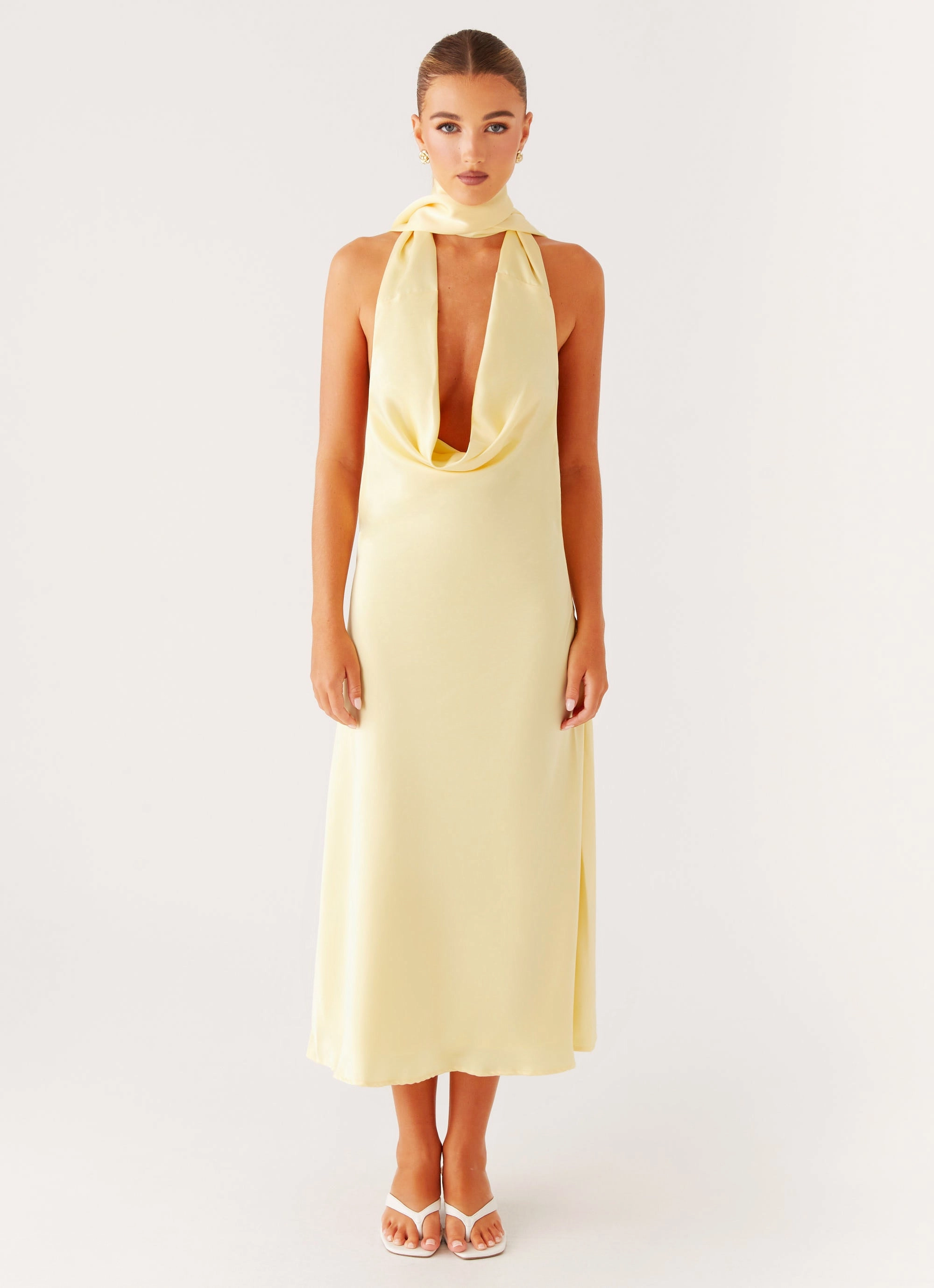 Sonny Midi Dress - Yellow Balanced Lines Sister Charm