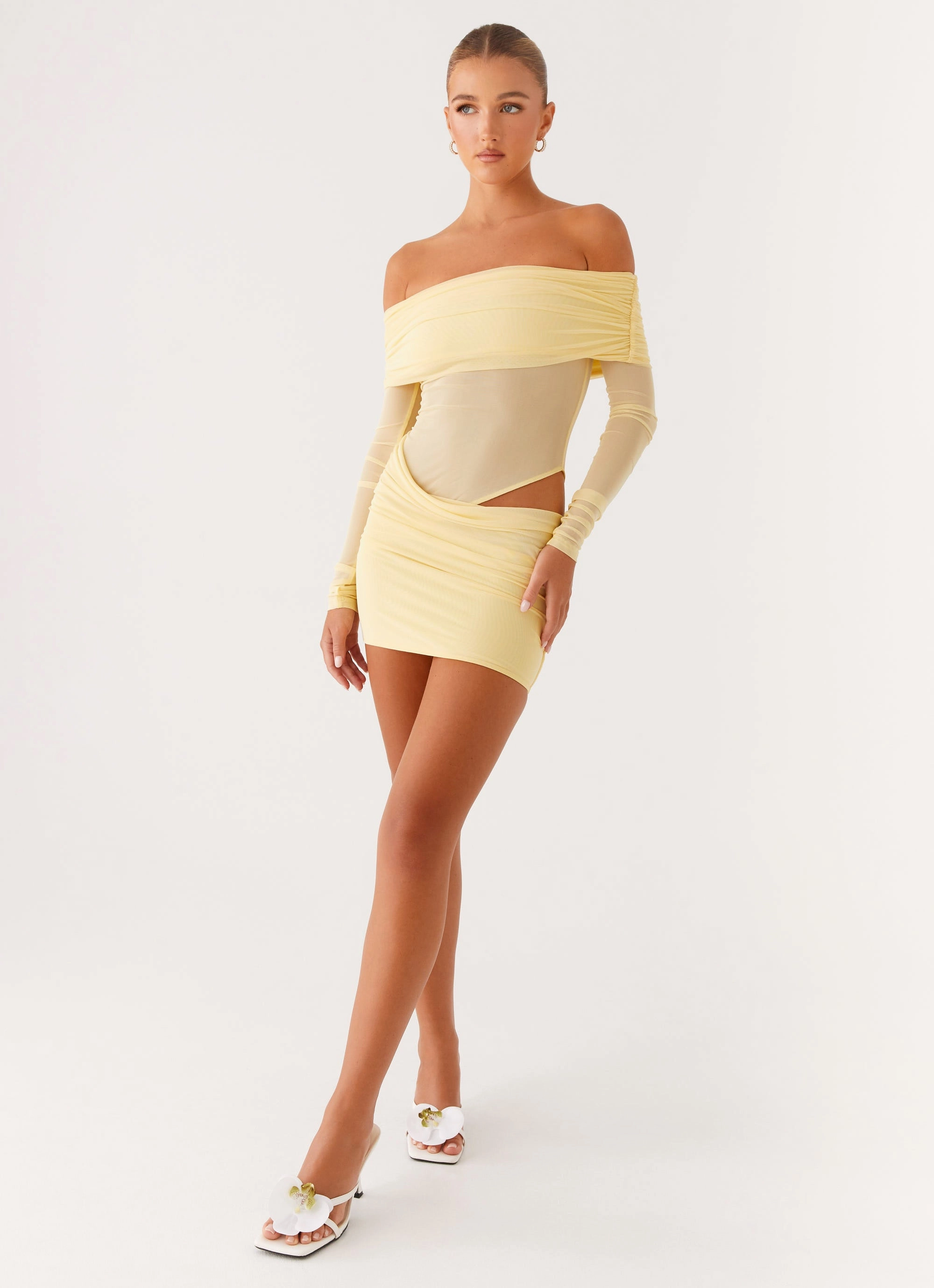 Interchangeable-Detail No Doubt Mini Dress - Yellow