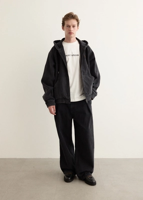 Significant Oversized Denim Hood Jacket Clean Outer Relaxed City Style