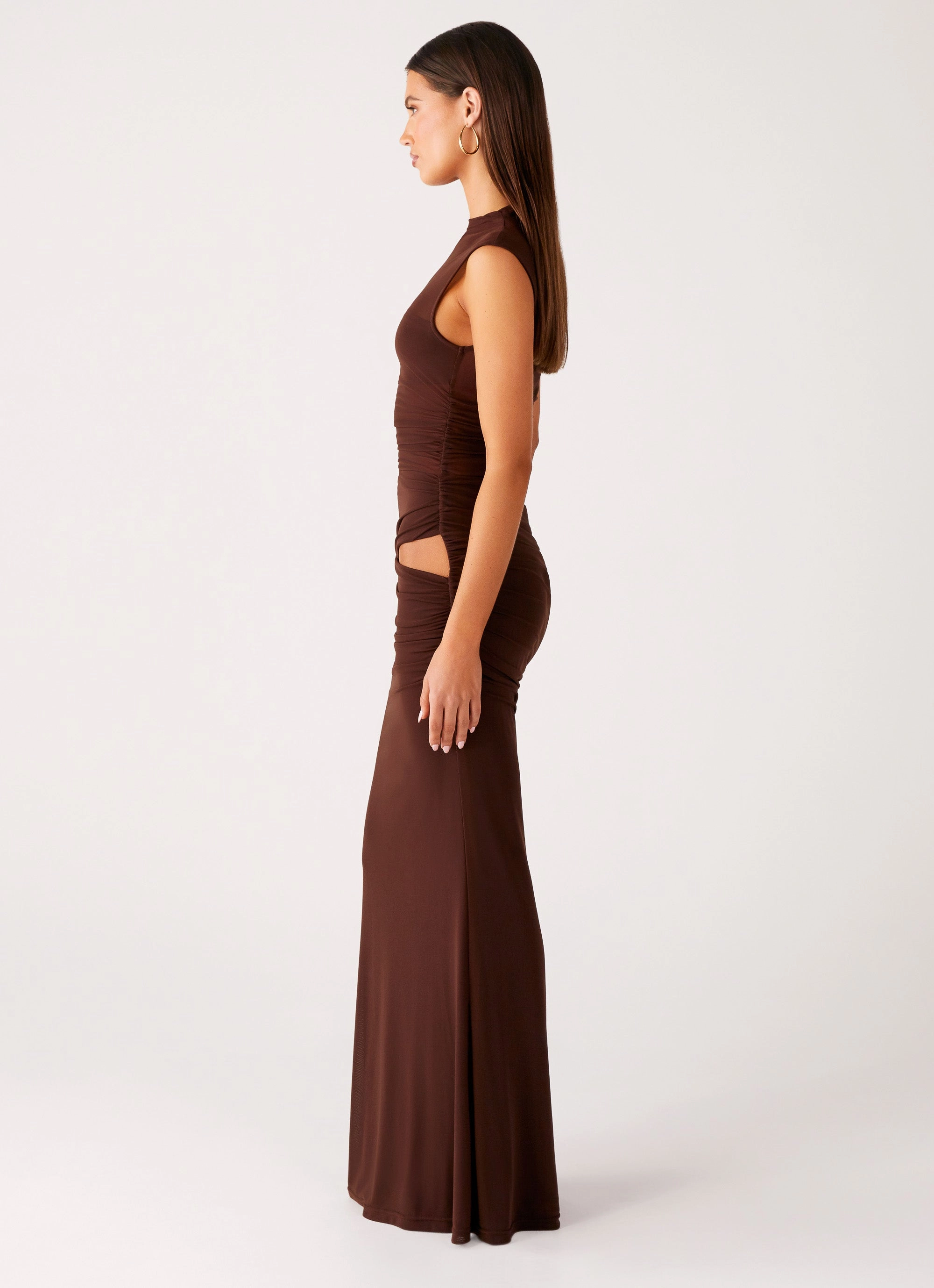 Briony Maxi Dress - Cool Chocolate Date Nightwear