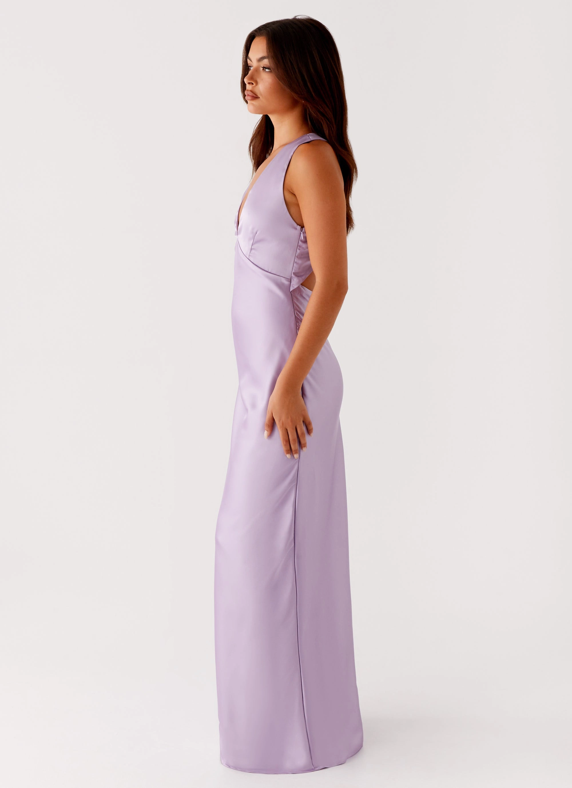 Brody Maxi Dress - Lilac Layer Base Stream Cut