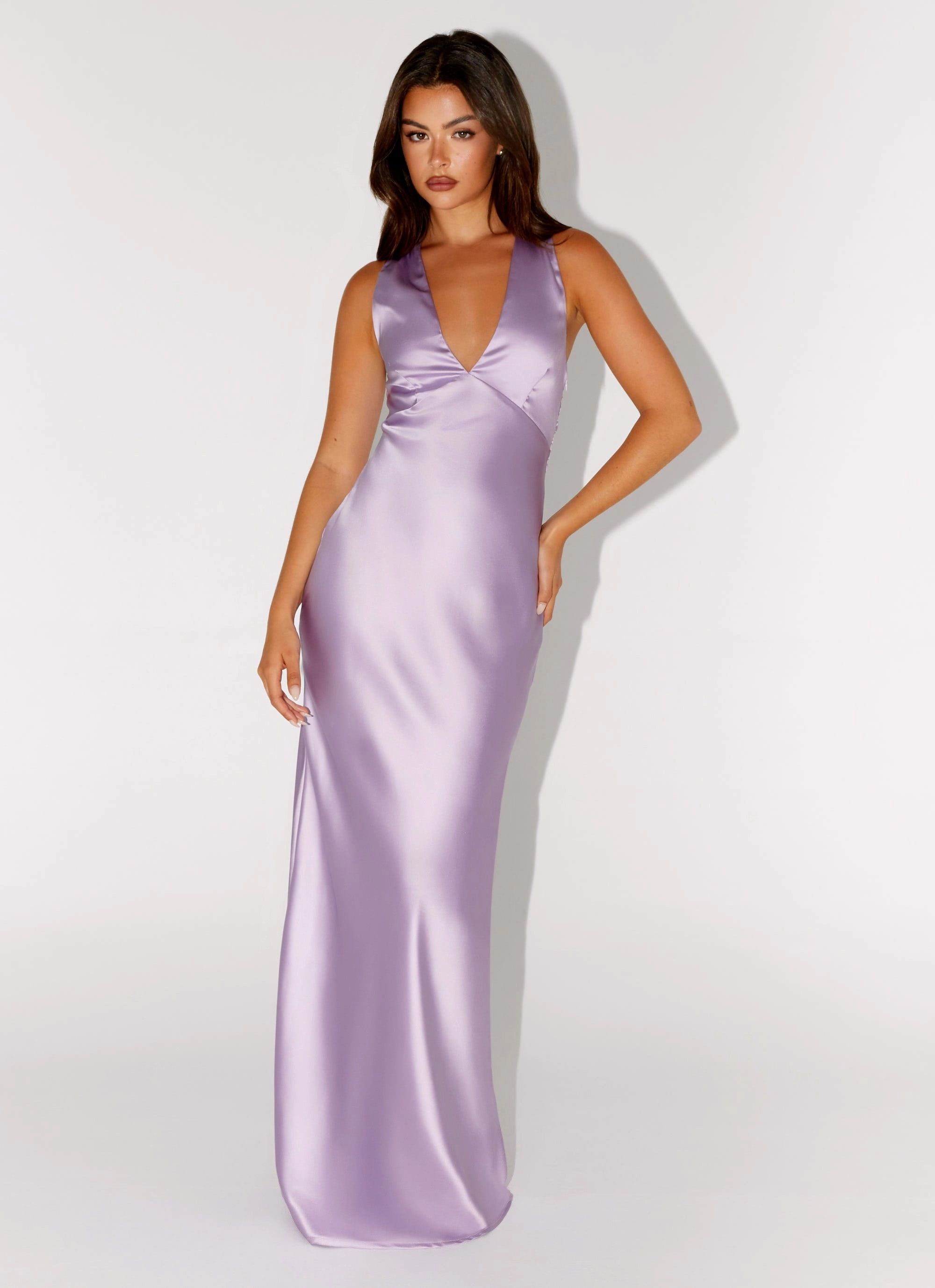 Brody Maxi Dress - Lilac Warm Soft Smart Lines