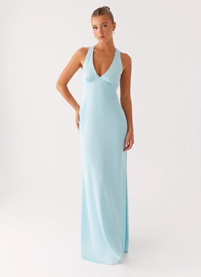 Radiant Mood Skin Tone Desi Halterneck Maxi Dress - Mint