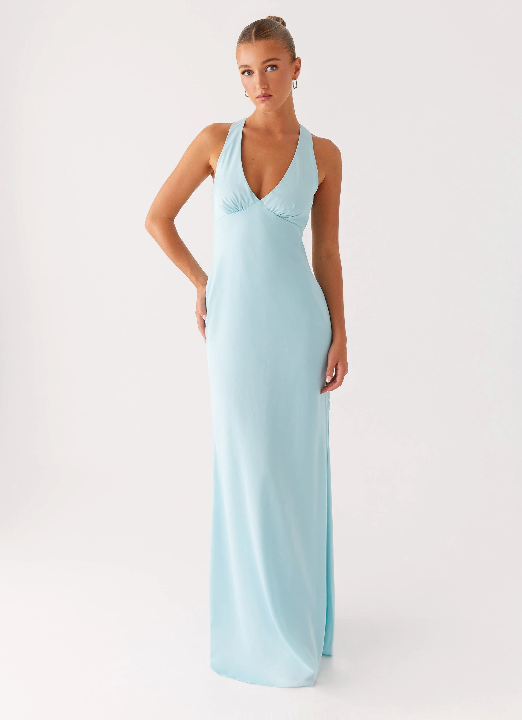 Radiant Mood Skin Tone Desi Halterneck Maxi Dress - Mint