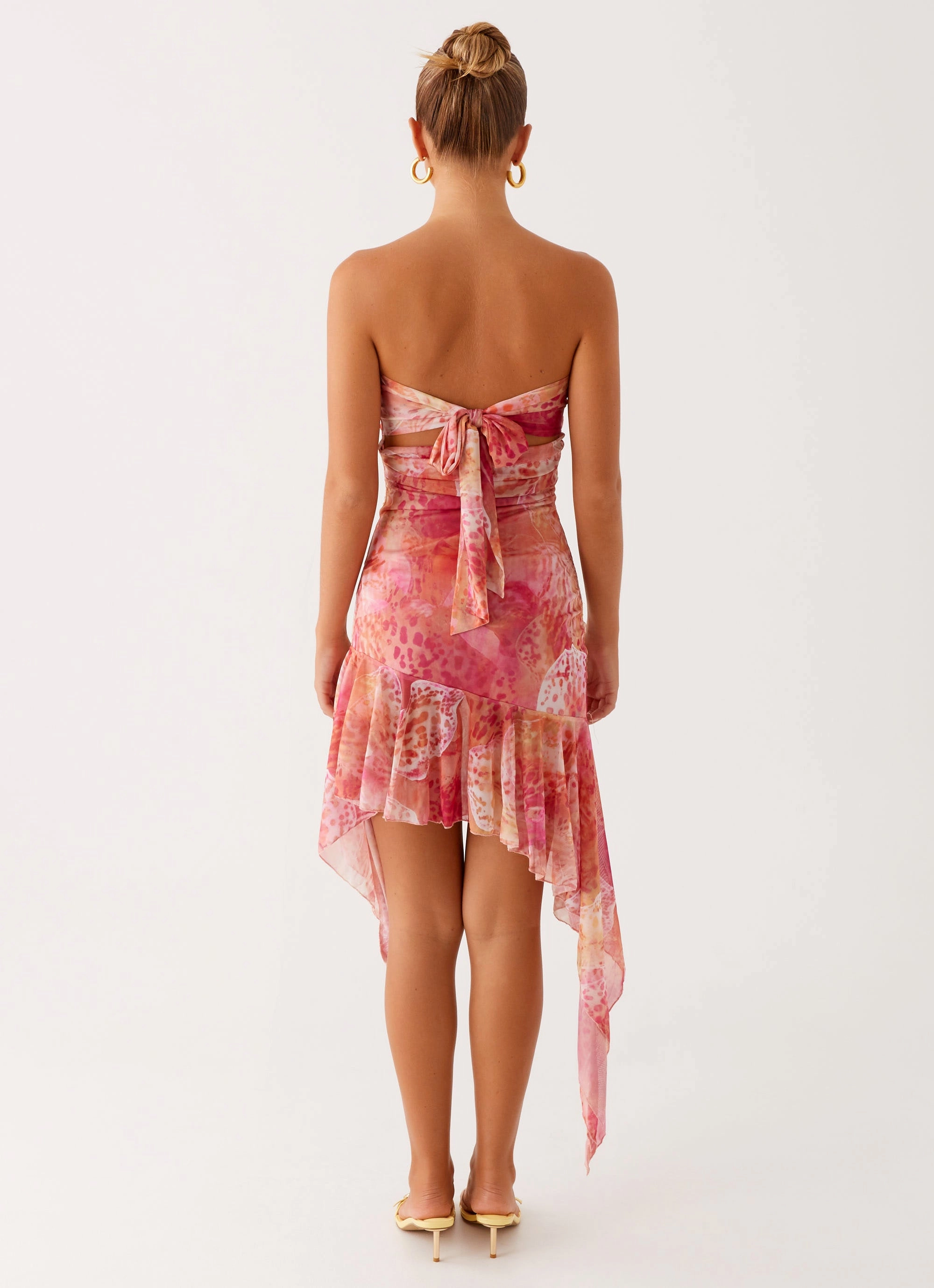 Sleek Silhouette Brooks Mini Dress - Flamingo Fling