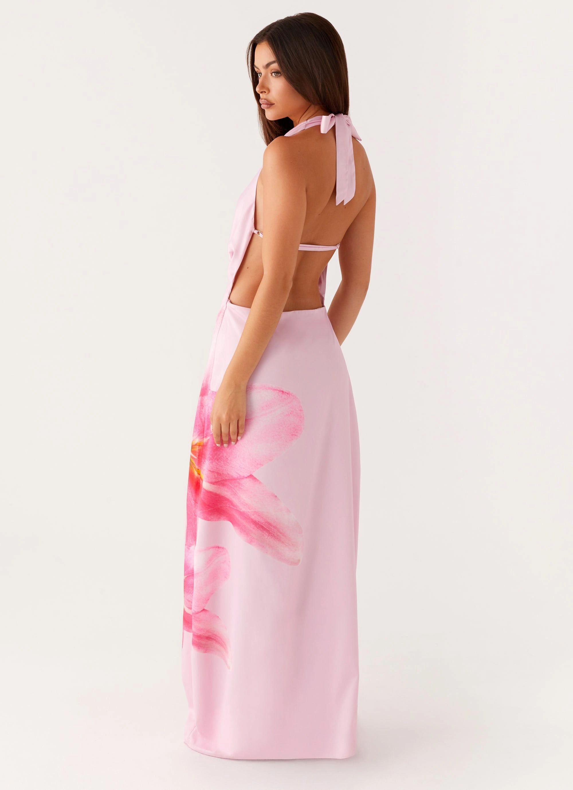 Bryony Cowl Maxi Dress - Pink Professional Comfort Casual Smart