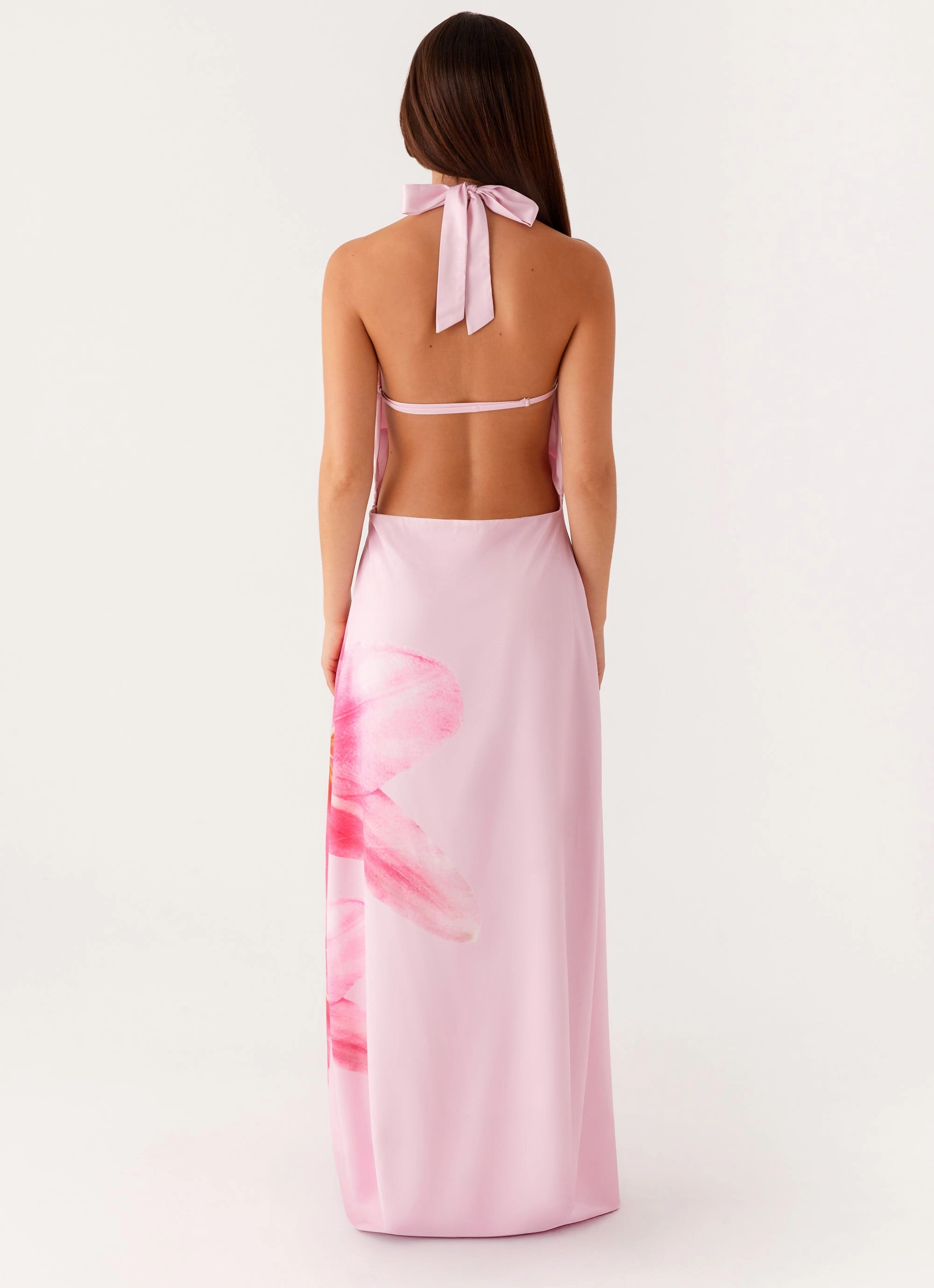 Bryony Cowl Maxi Dress - Pink Handmade Comfortable and Flattering