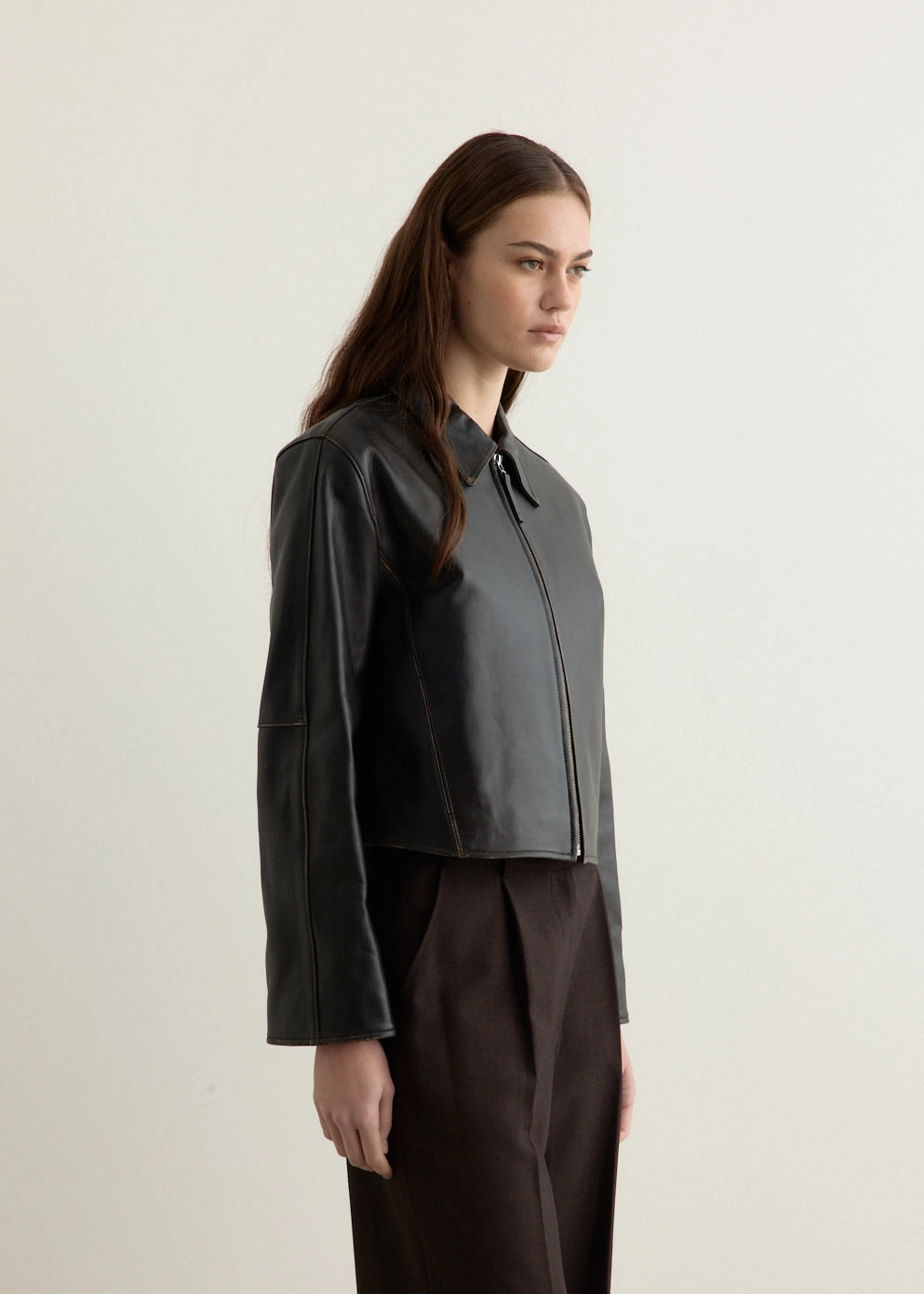 Articulated Ergonomic Fit Real Leather Jacket