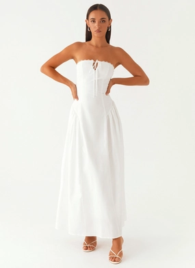 Basic Mood Lawn Soft Burleigh Maxi Dress - Ivory