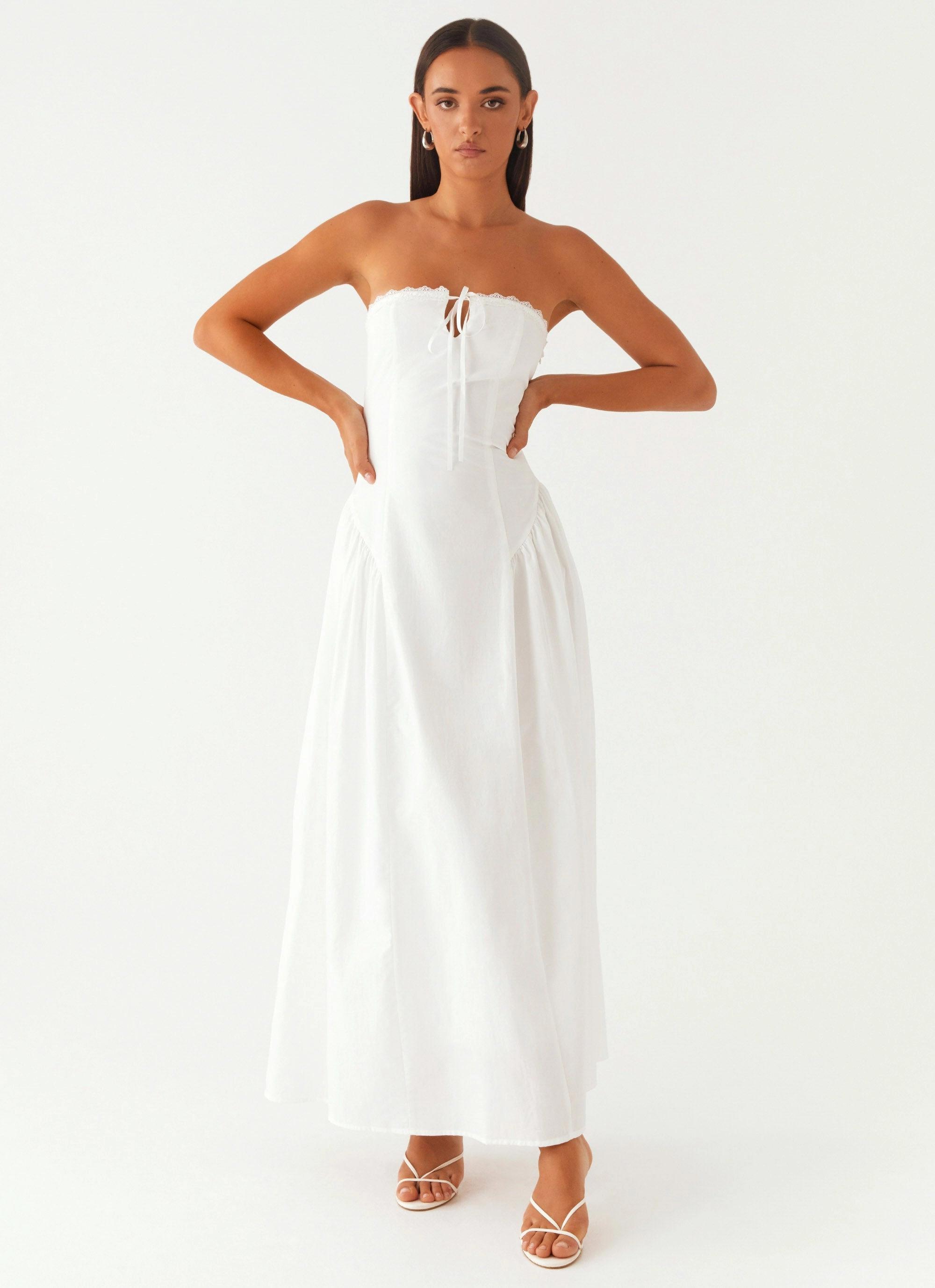 Basic Mood Lawn Soft Burleigh Maxi Dress - Ivory