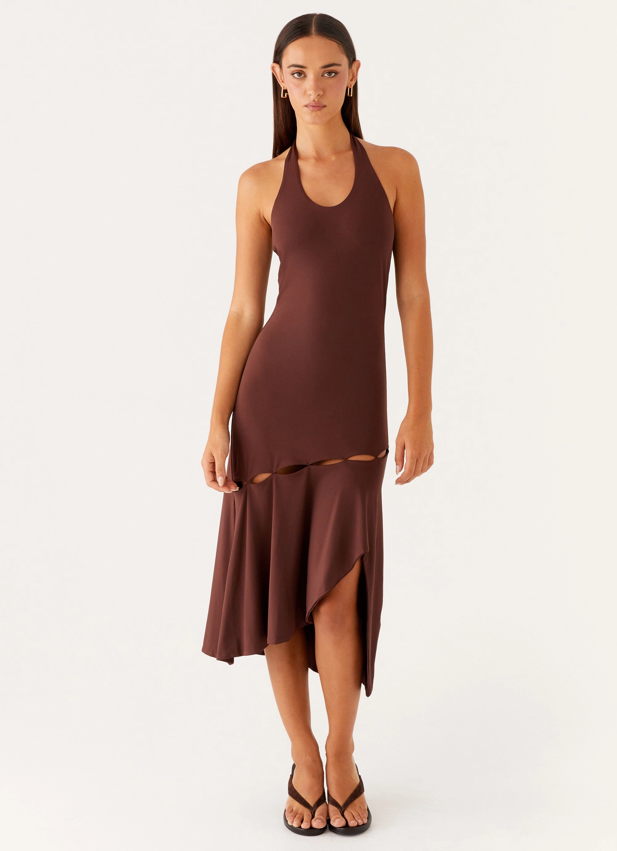 Fast Times Midi Dress - Chocolate Beachwear Match Quick