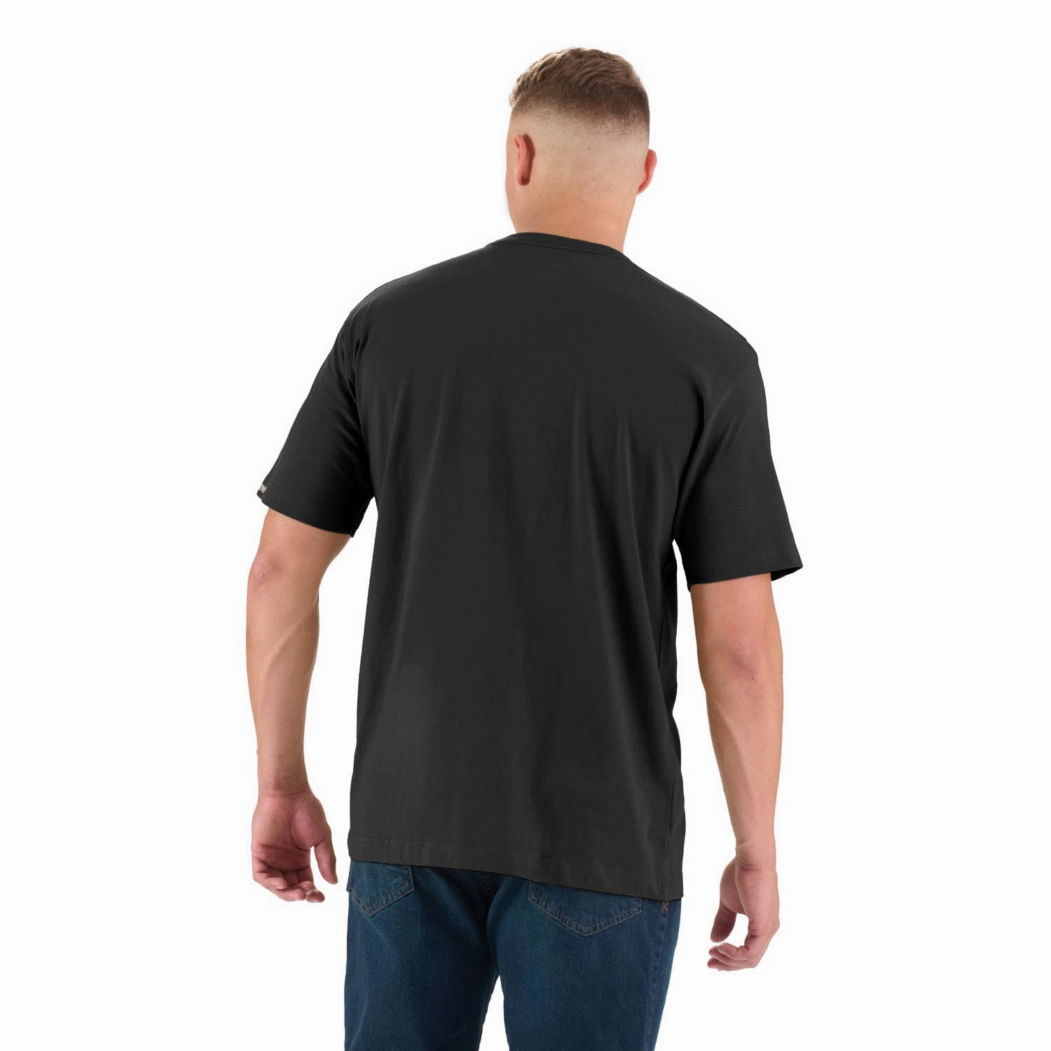 Breathable Layer Seasonal Wardrobe Berne Mens Black 100% Cotton Heavyweight Pocket Tee S/S