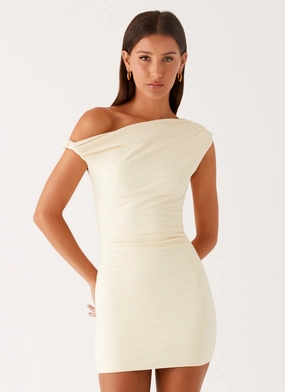 Byron Mini Dress - Sunny Yellow Pretty Glow Slim Form