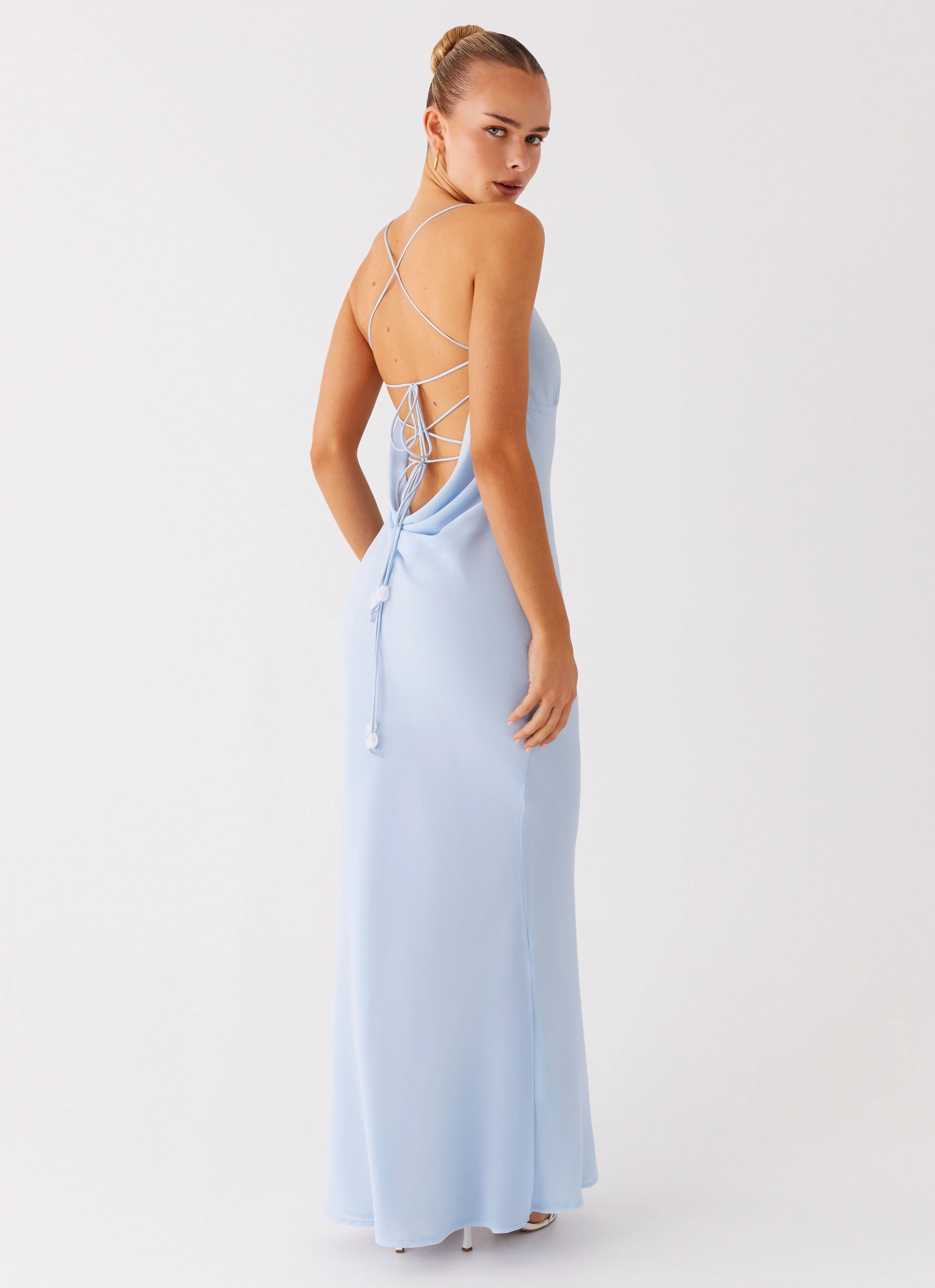 Cabello Maxi Dress - Pale Blue Korean Mood
