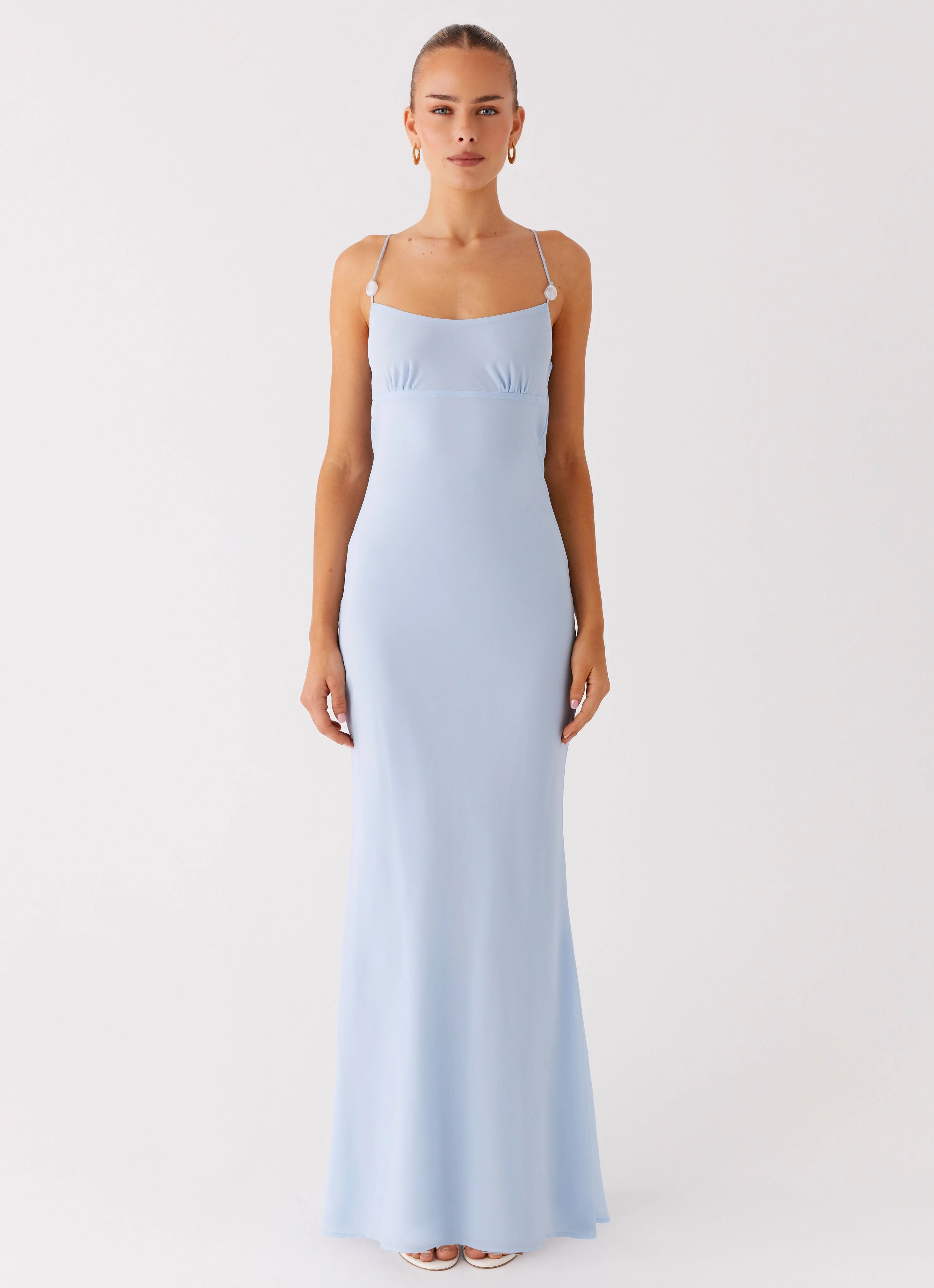 Euro Touch Cabello Maxi Dress - Pale Blue