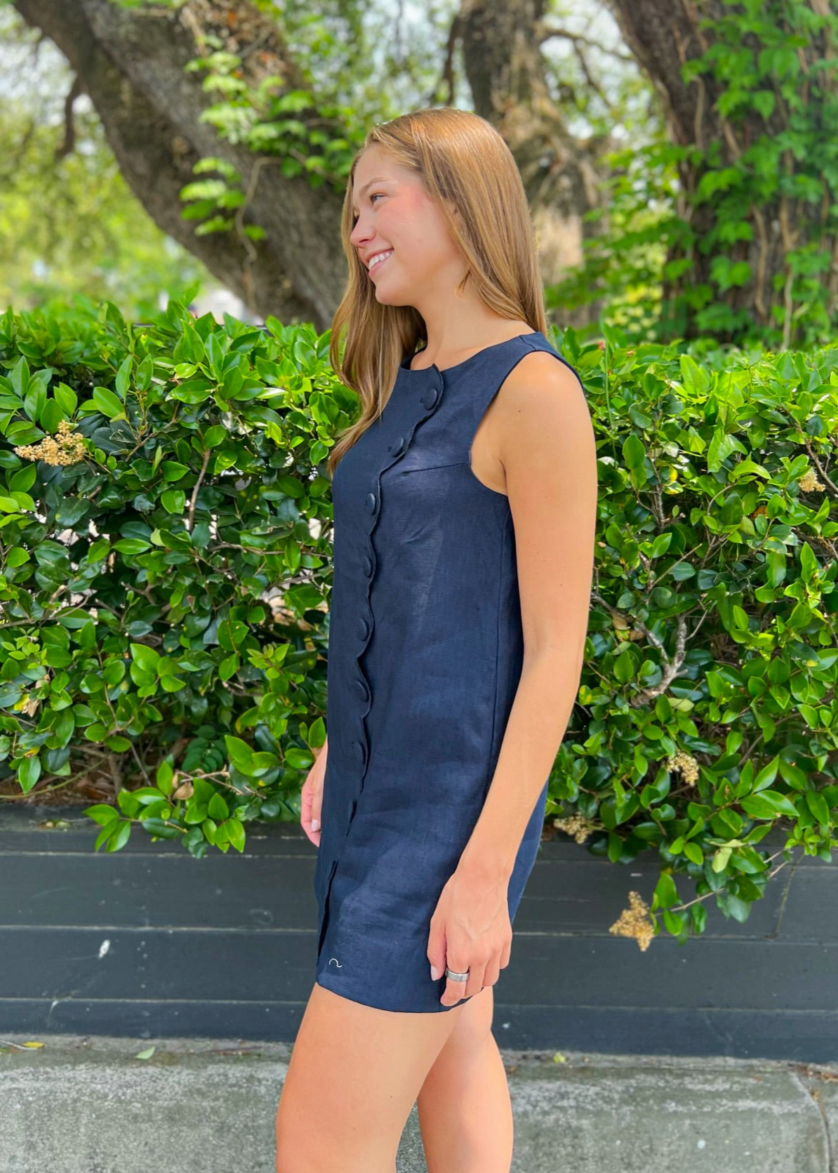 Silky texture RENEE SLEEVELESS MINI DRESS