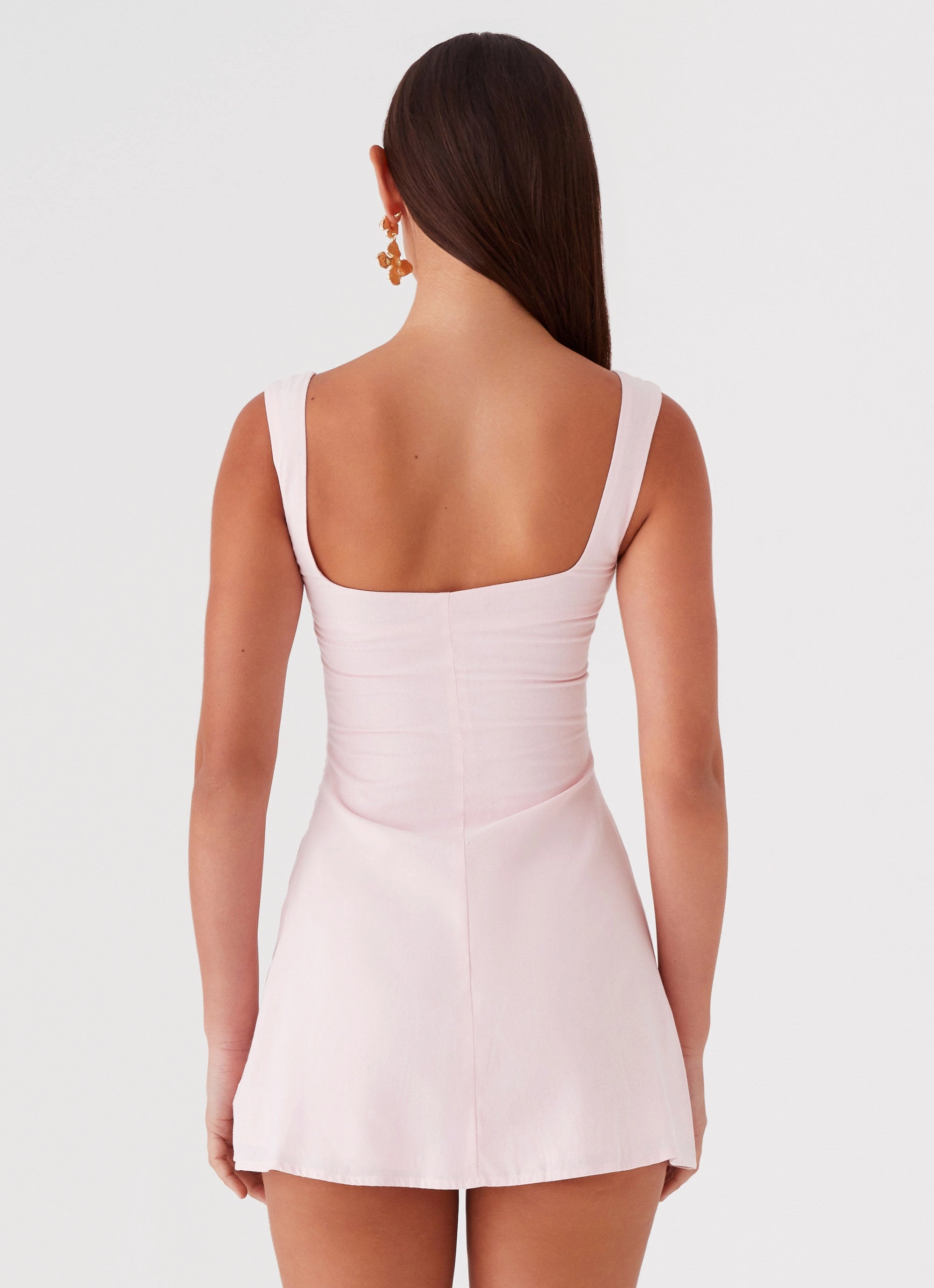 Cadence Mini Dress - Baby Pink Smooth Look Daily Mood