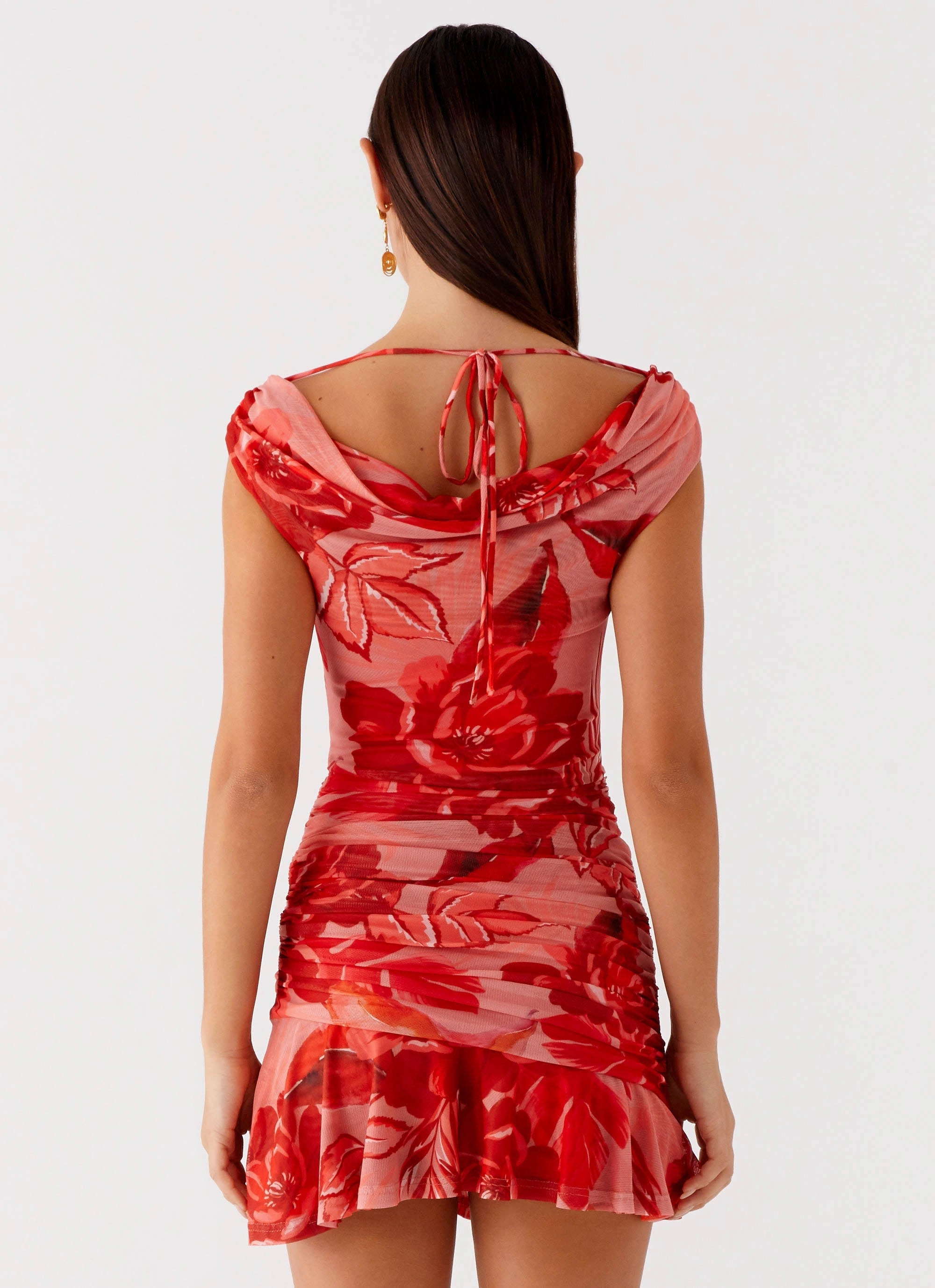 Cait Mini Dress - Sicily Sunsets Print Relaxed Comfort