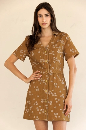 CALIE FLORAL SHIRT DRESS Smooth Vibes