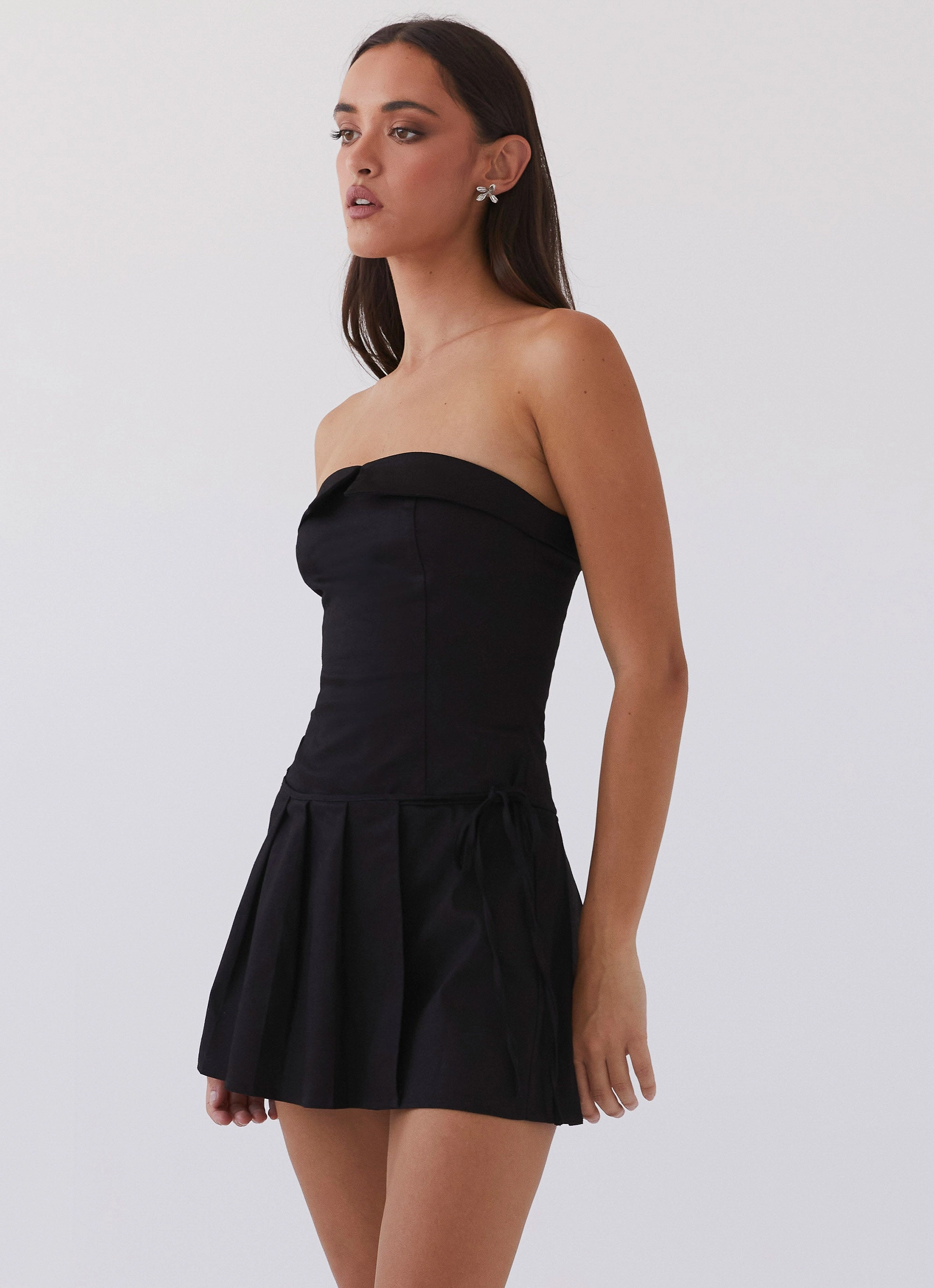 Calling The Shots Mini Dress - Black Tailored Mood All weather