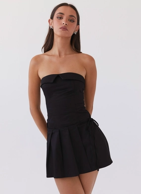 Calling The Shots Mini Dress - Black Relaxed and Elegant