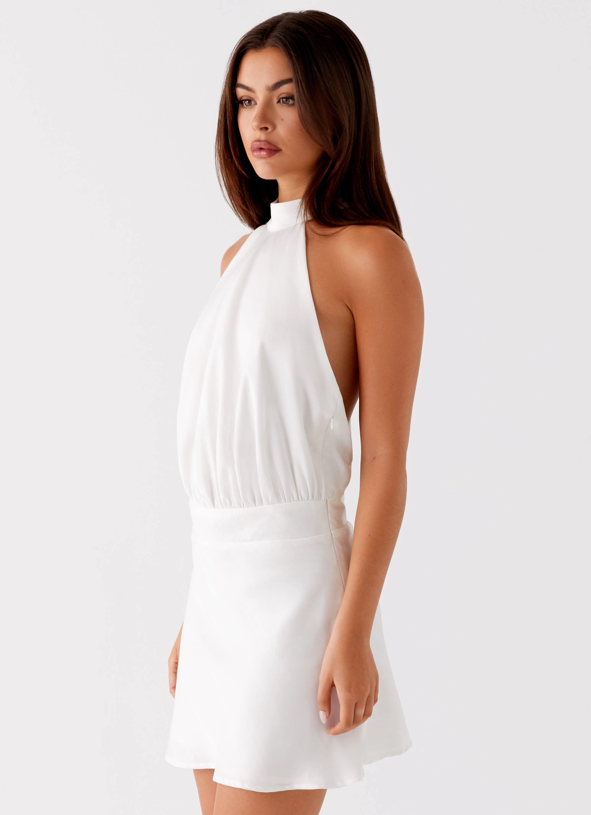 Camera Shy Mini Dress - Ivory Harmonious Layers