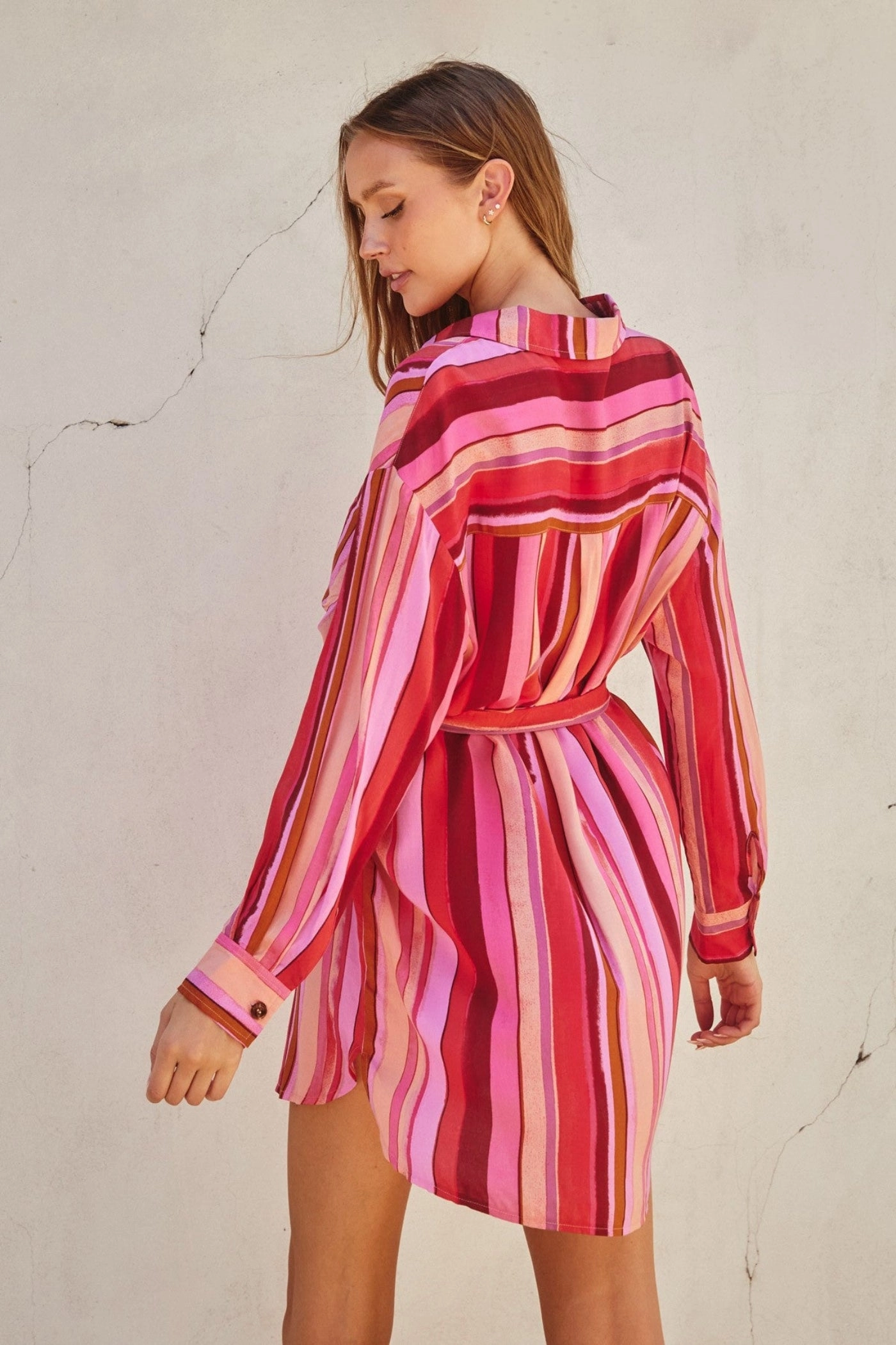 CAMILA RELAXED MINI SHIRT DRESS Clean Texture Fashionable event gown