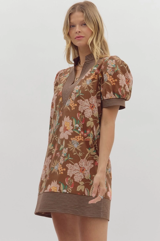 Juliette Floral Mini Dress Chic Layered Wear Casual event outfit