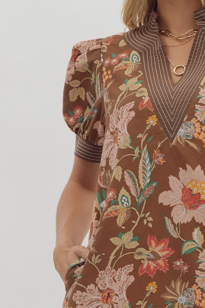 Juliette Floral Mini Dress Formed Look