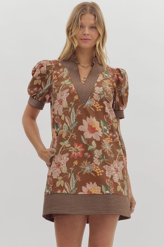 Textured Layers ReversibleStyle Juliette Floral Mini Dress