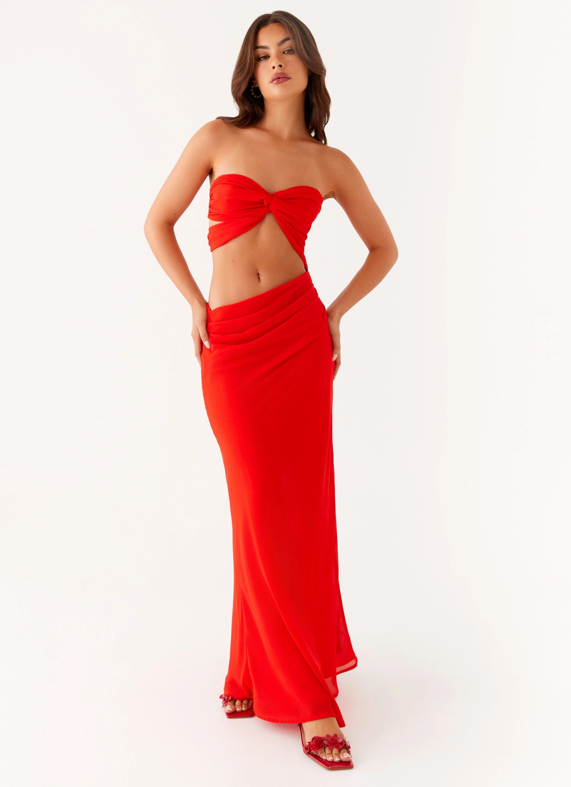 Carla Maxi Dress - Red Timeless Appeal