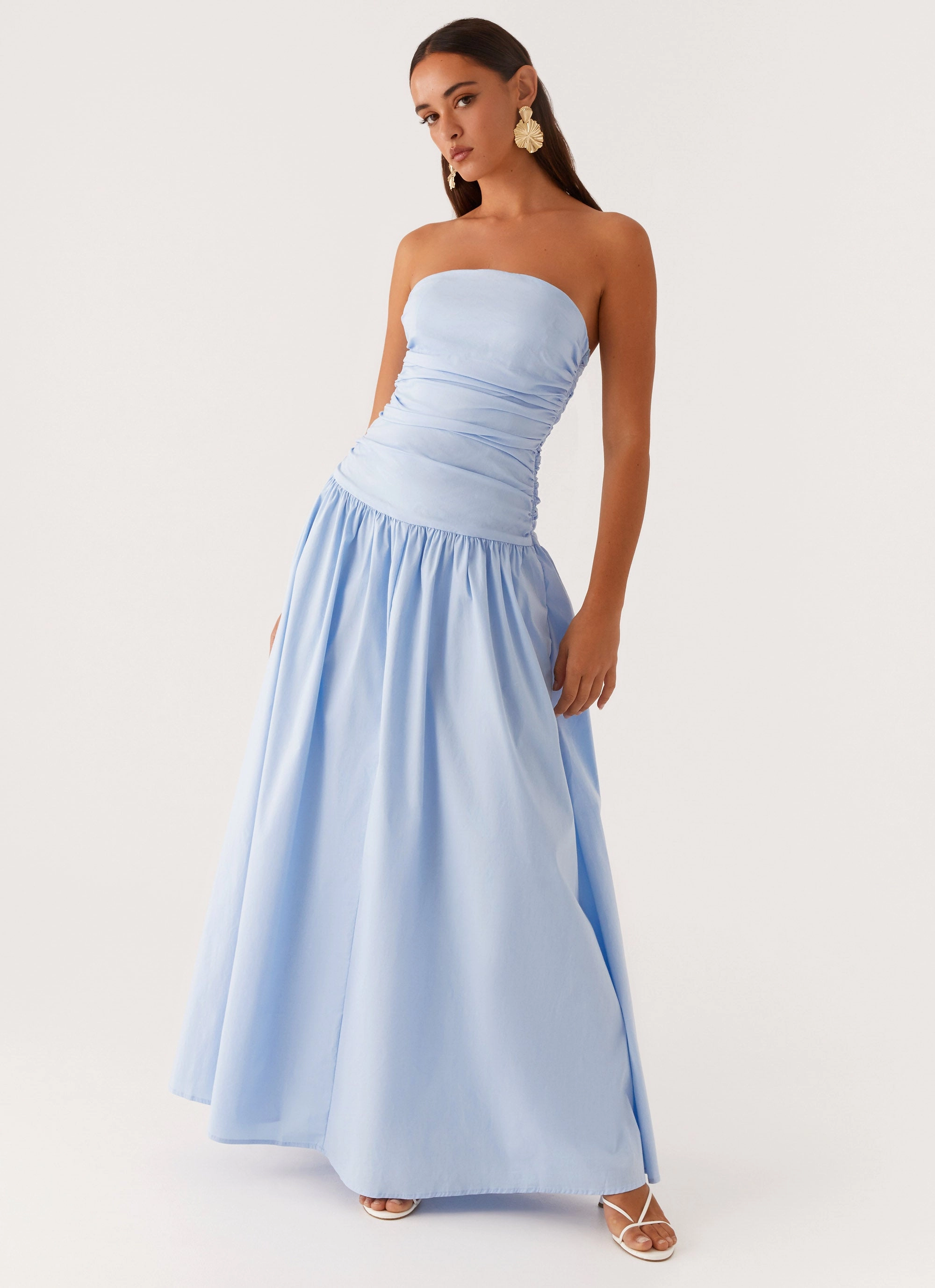 Bless Touch Carmel Maxi Dress - Blue