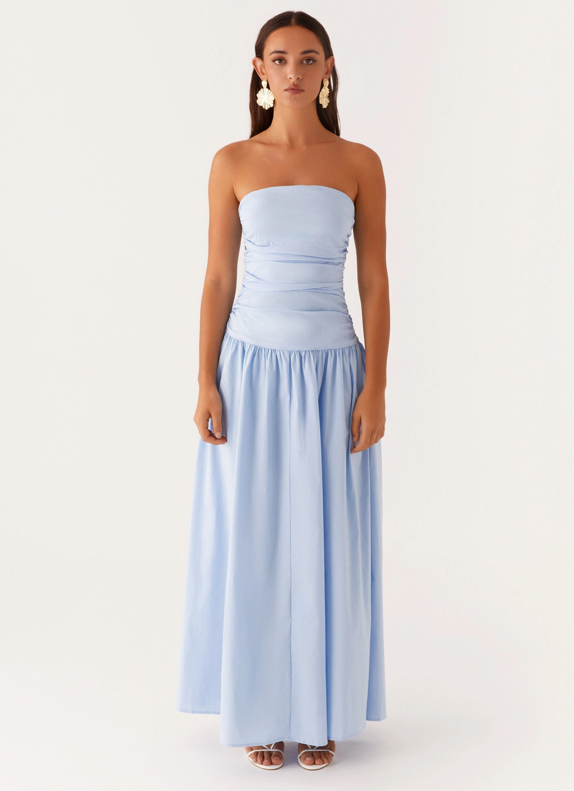 Picture Perfect Carmel Maxi Dress - Blue