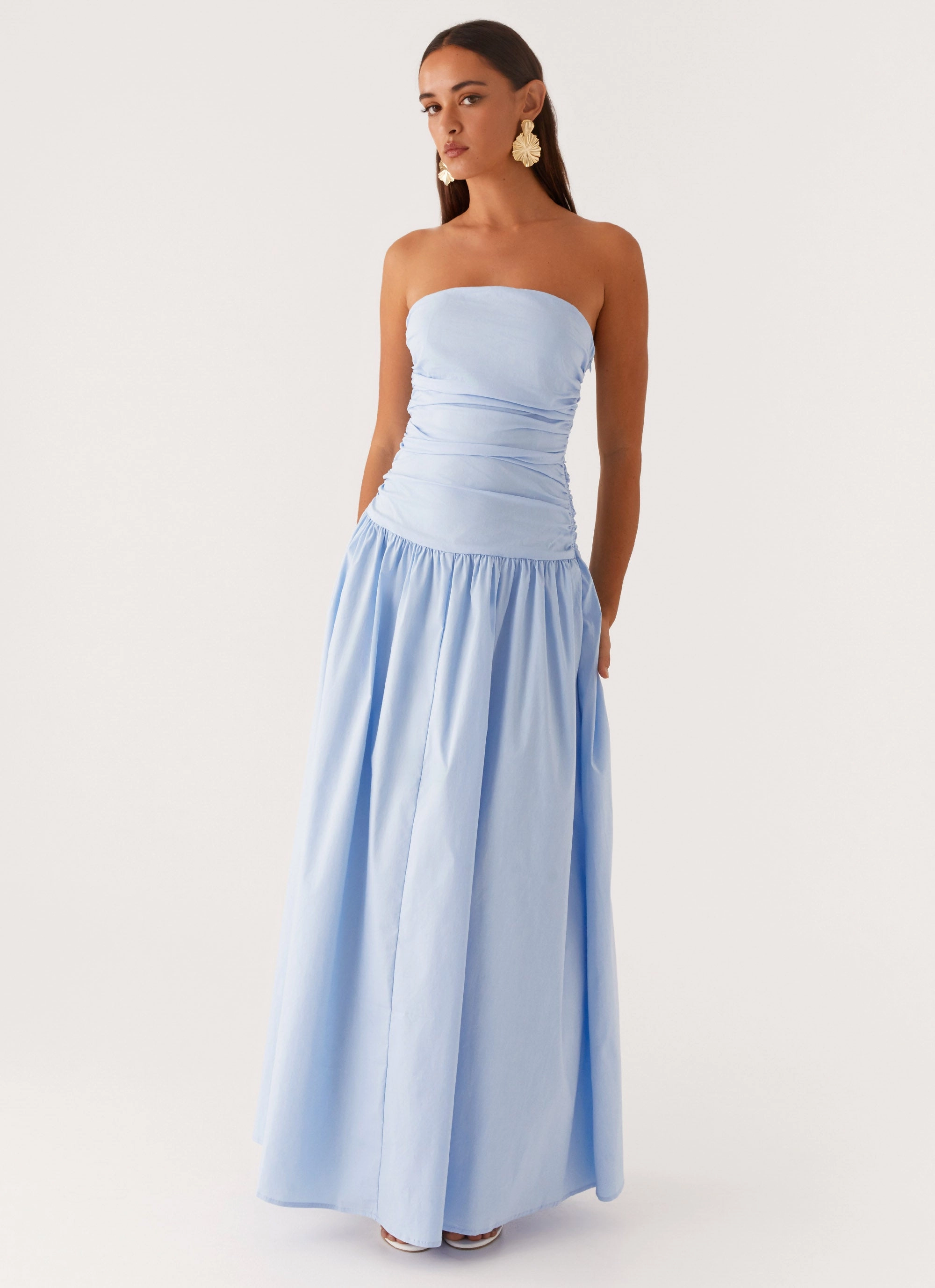 Carmel Maxi Dress - Blue Soft Tones