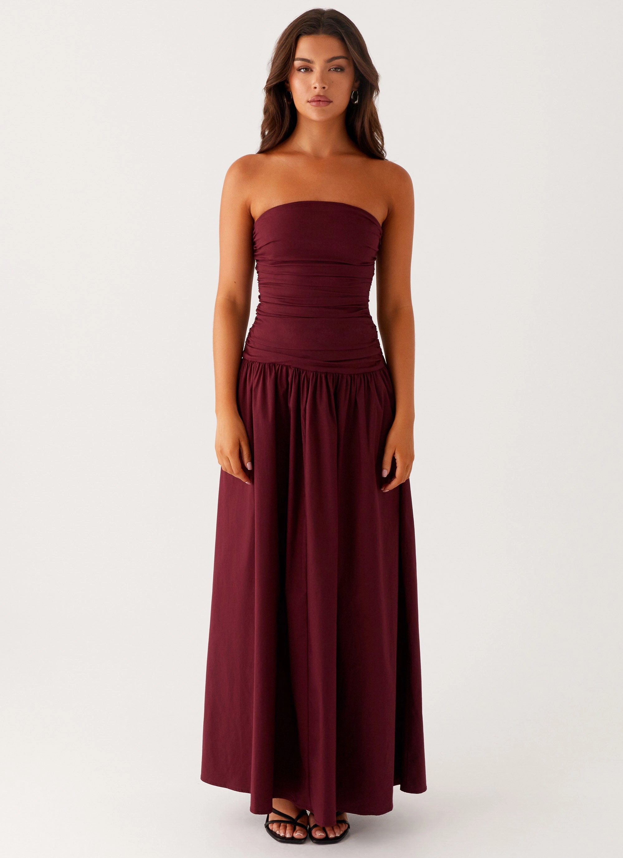 Carmel Maxi Dress - Mulberry Cozy Drape