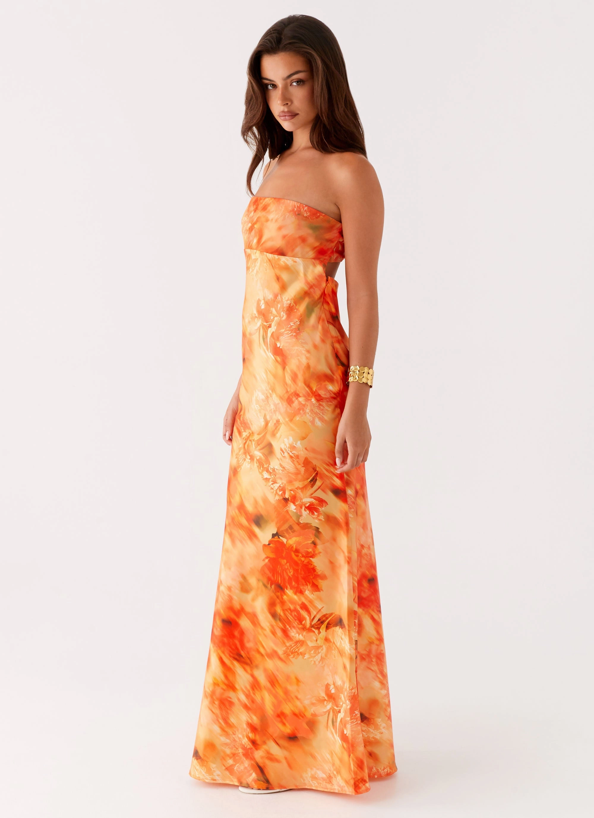 Fashion Option Carmen Maxi Dress - Sunset Floral