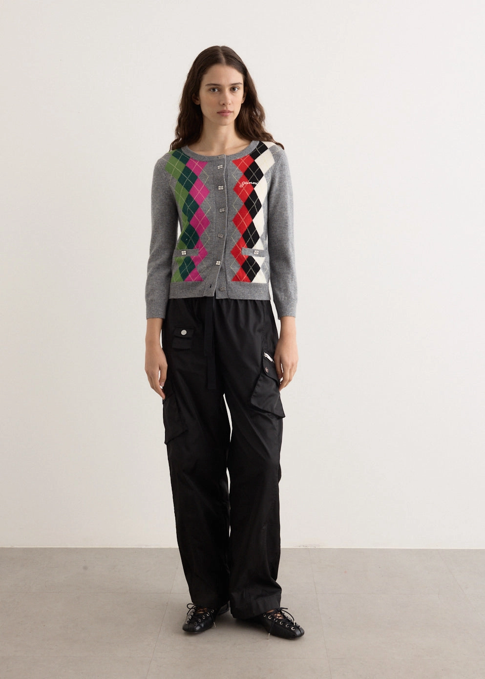 Cashmere Wool Mix Cardigan Reinforced Hems