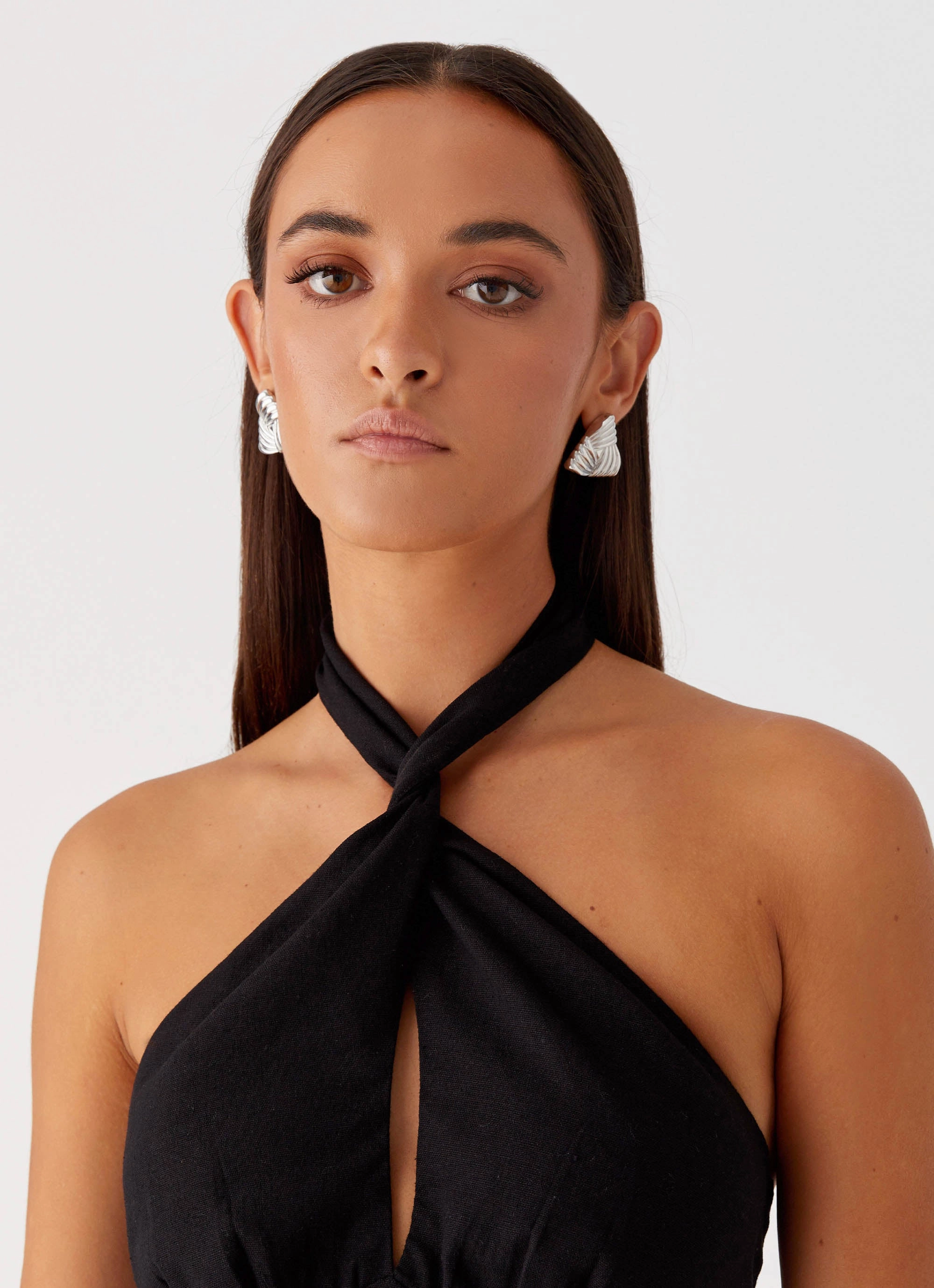 Sabine Linen Mini Dress - Black Chic Design Casual and Smart