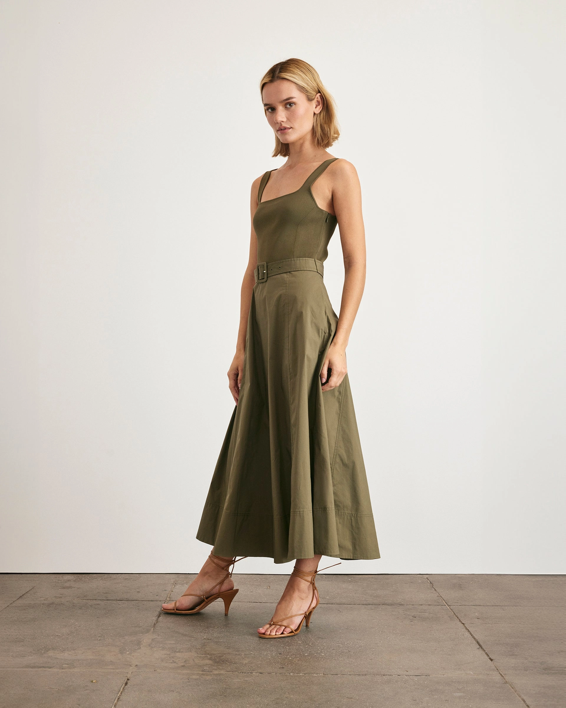 Flowing Layers Casual Lines Carmen Dress