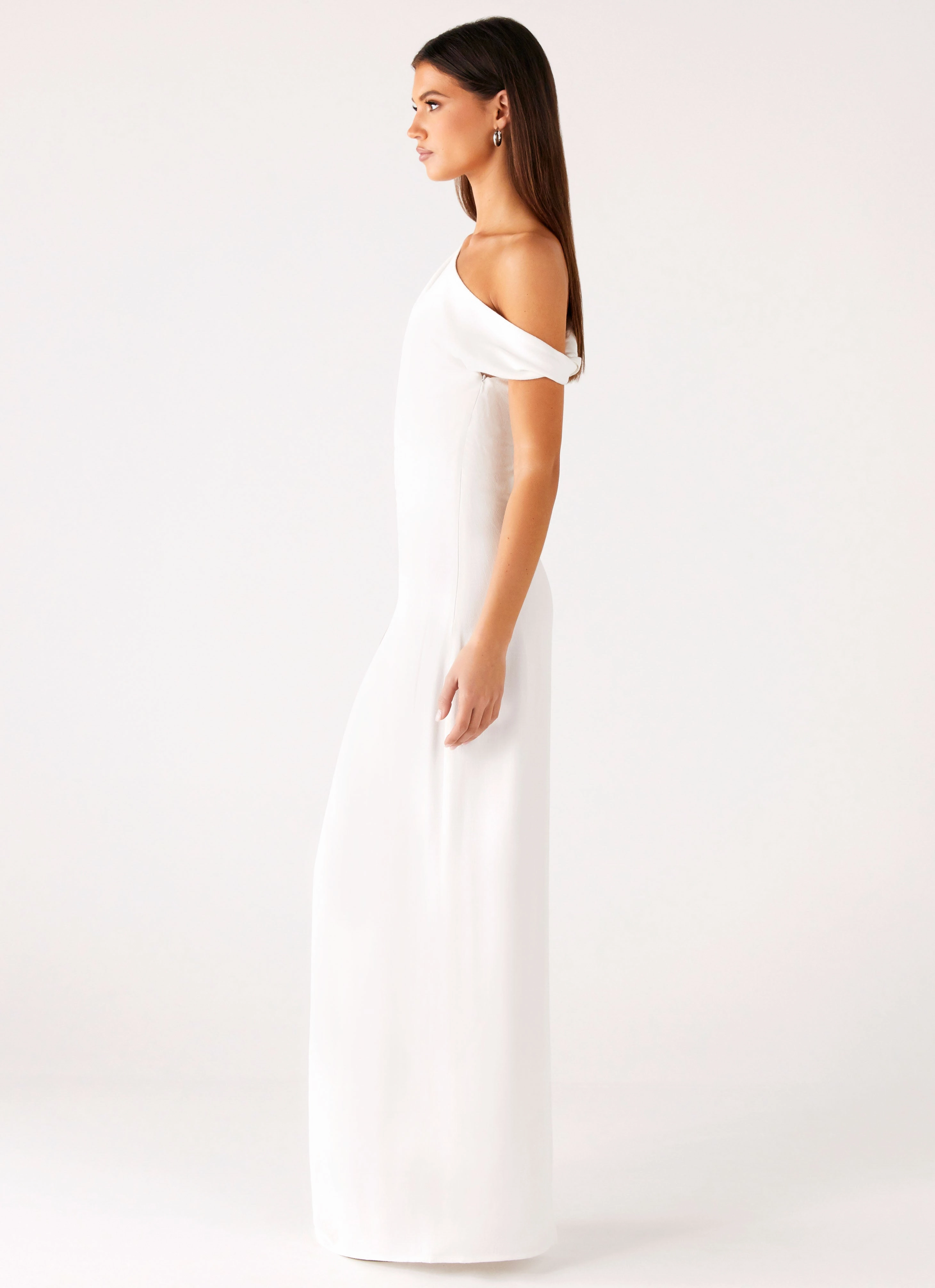 Skirt Flare Mckenna Maxi Dress - White
