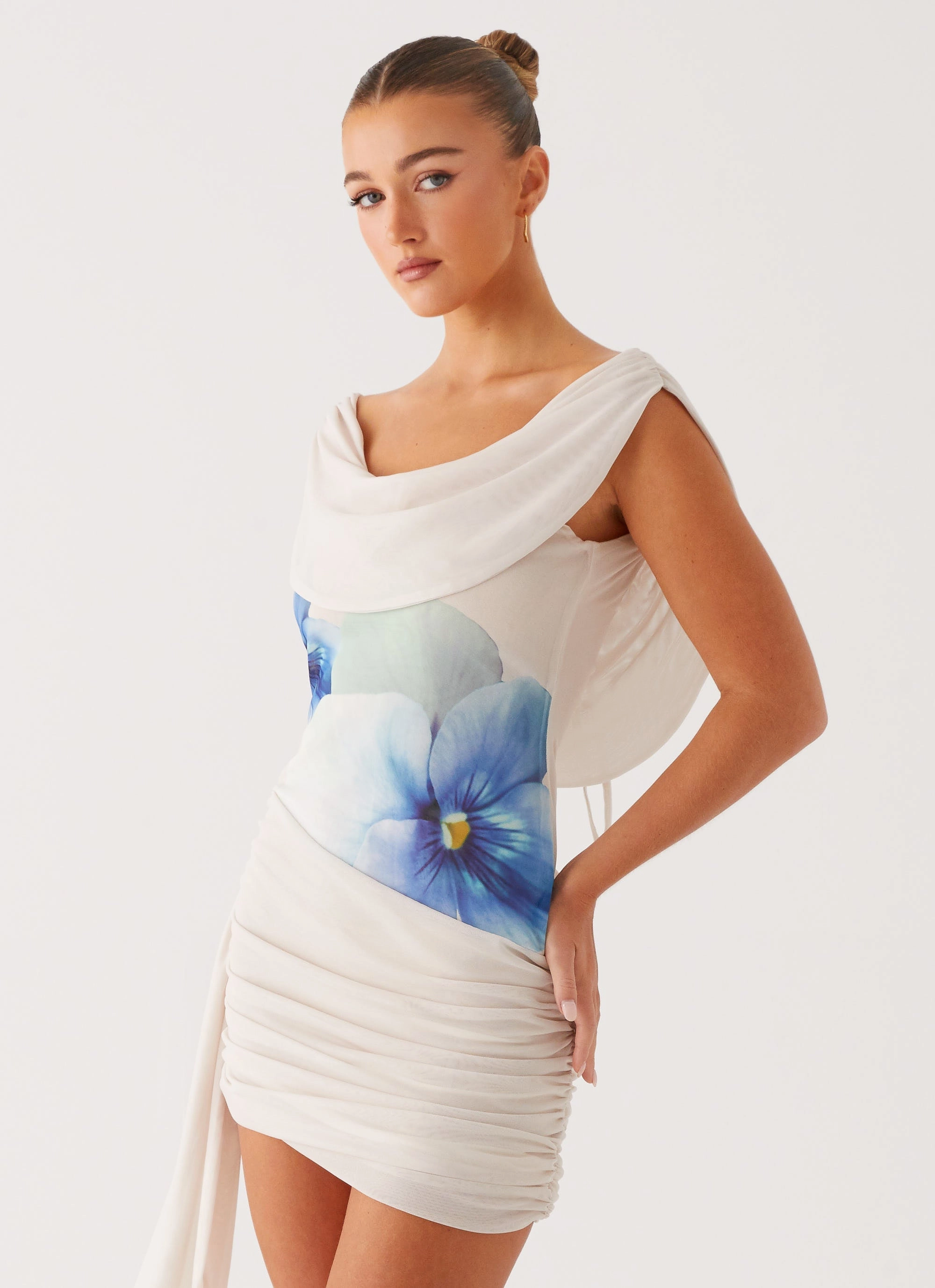 Clean Outline Good Fortune Mini Dress - Ivory